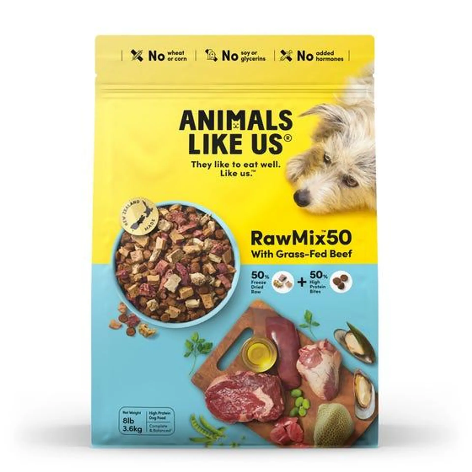 Animals Like Us Rawmix50 Beef Dog Food 3.6kg