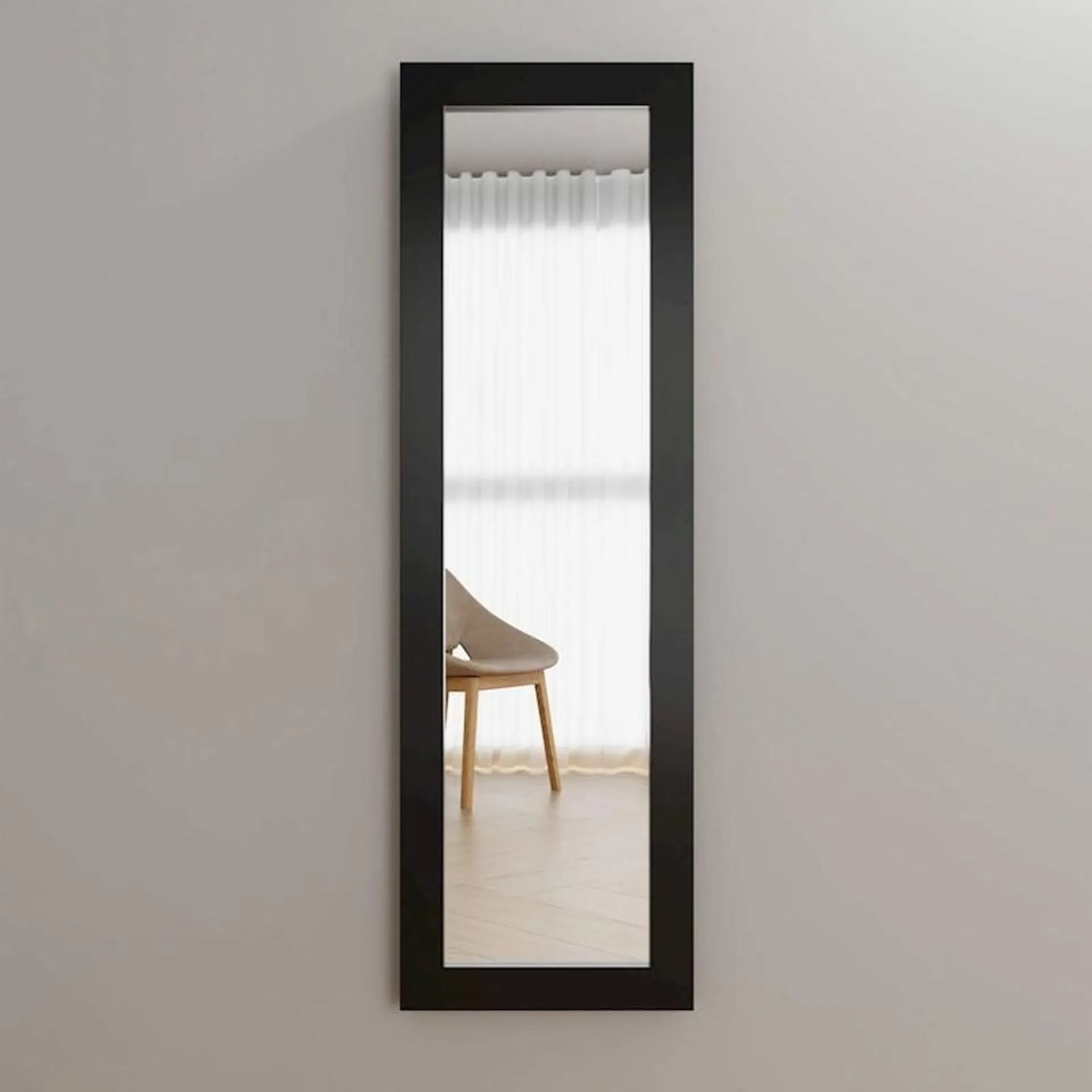 Brooklyn Blank Dress Mirror Black 130x40cm