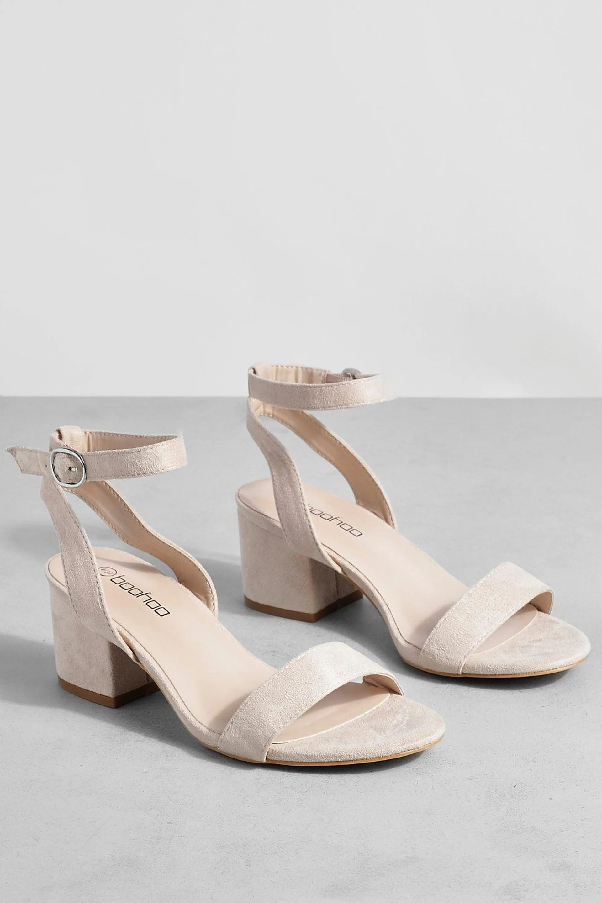 Low Block Barely There Heels