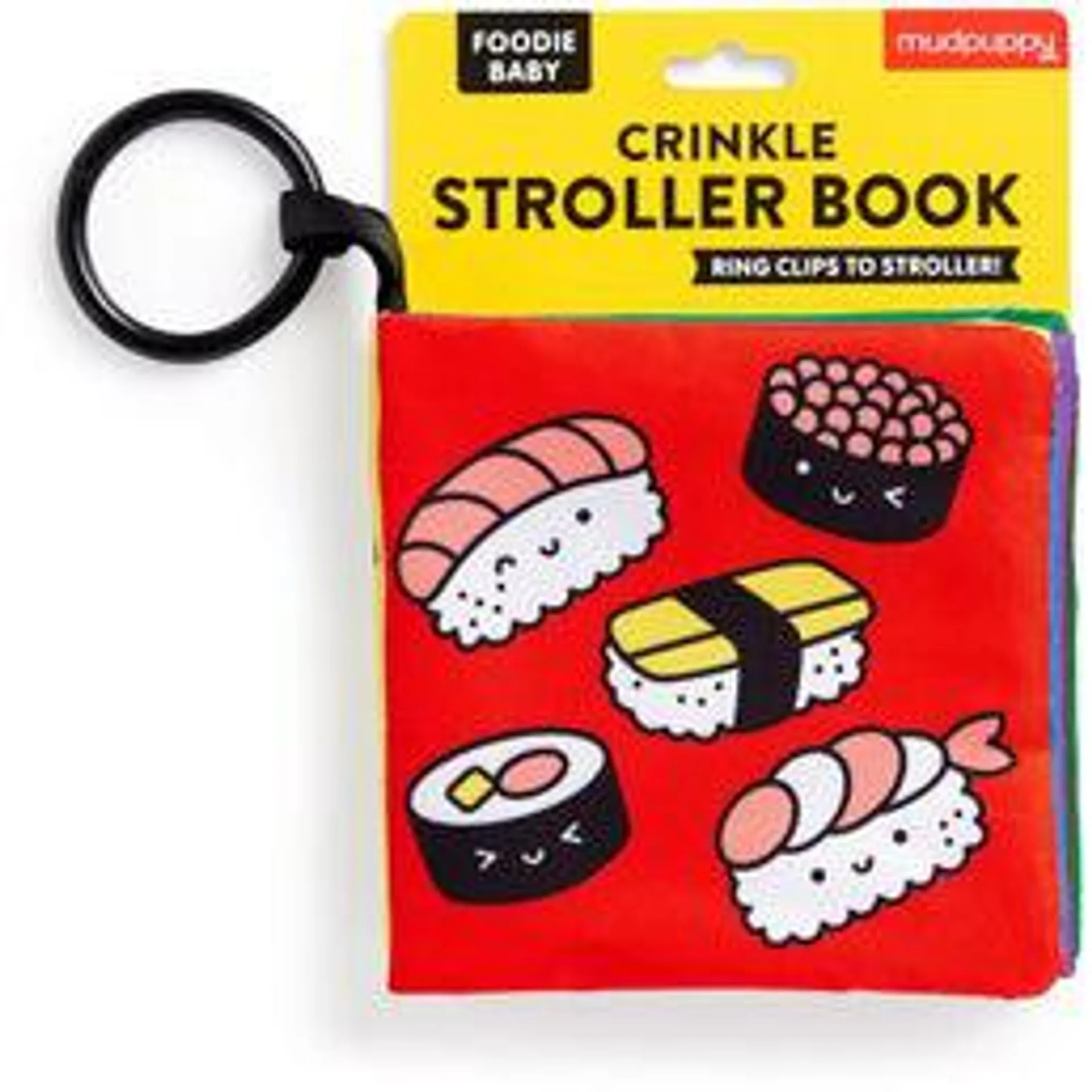 Mudpuppy Crinkle Stroller Book Foodie Baby