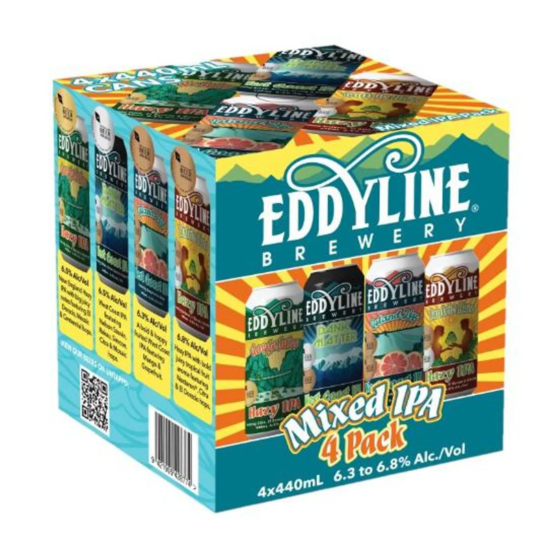 Eddyline Mixed IPA 4 Pack Cans 4x440ml