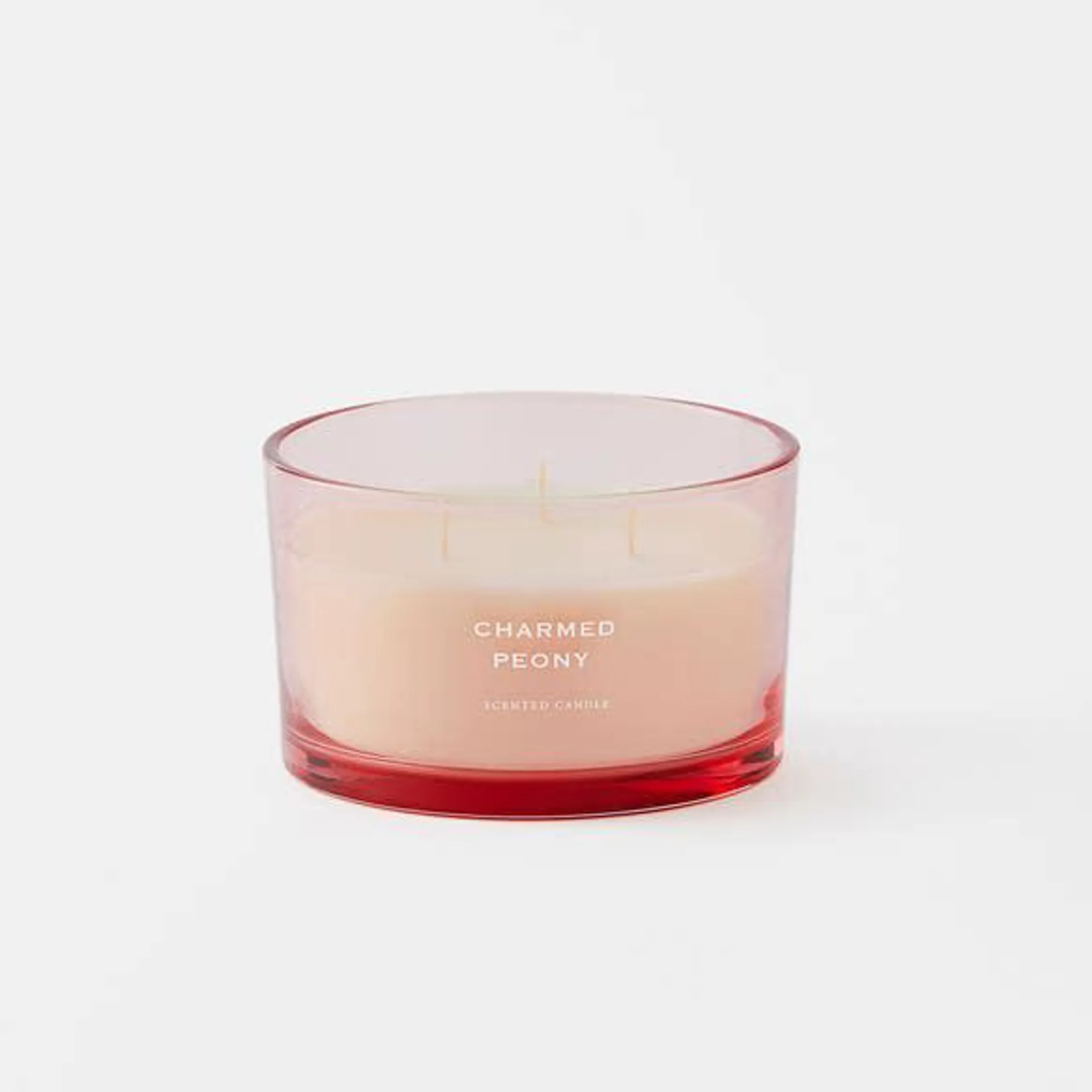 Fleur 450g Clear Glass Candle - Charmed Peony