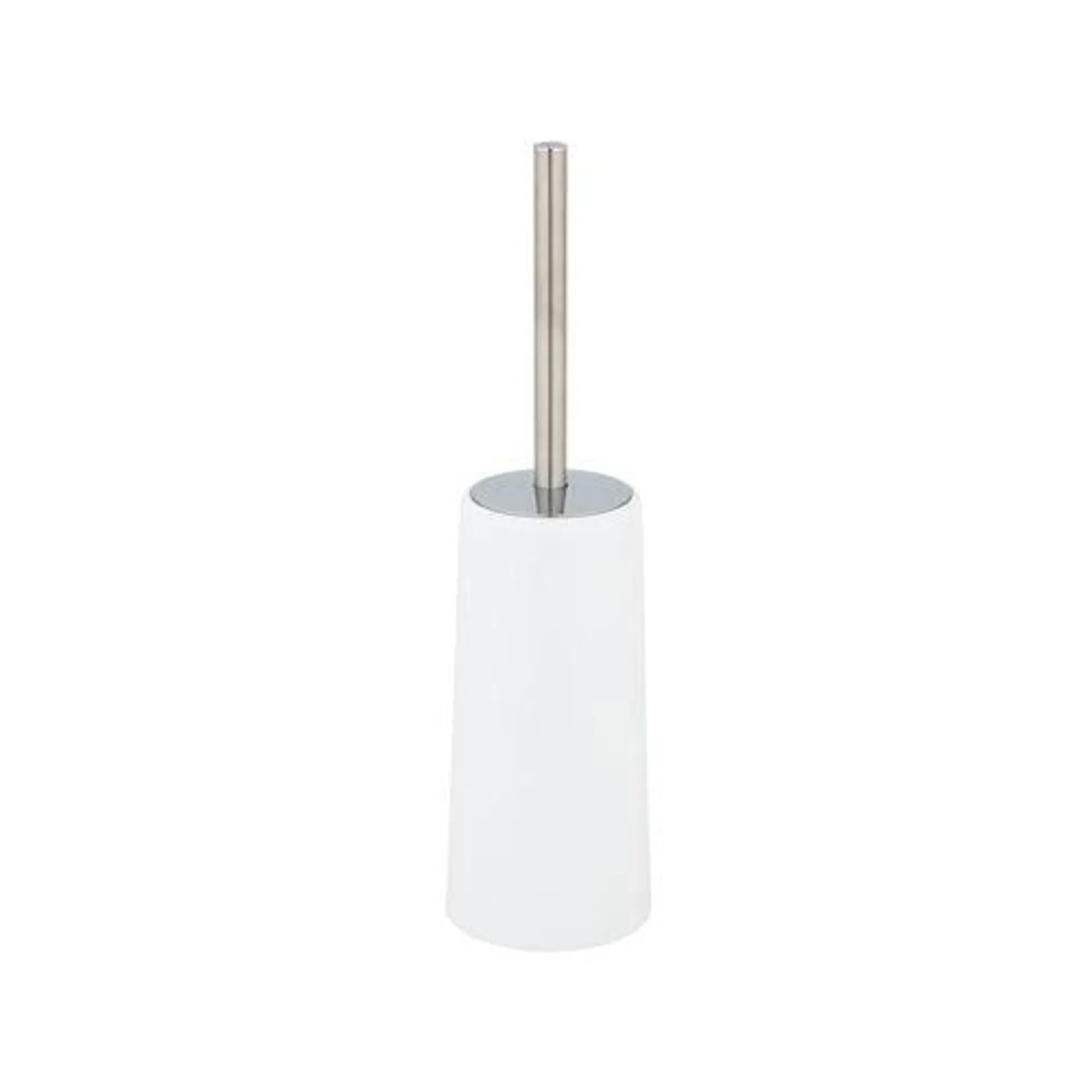 Barelli Matte White Plastic Toilet Brush And Holder