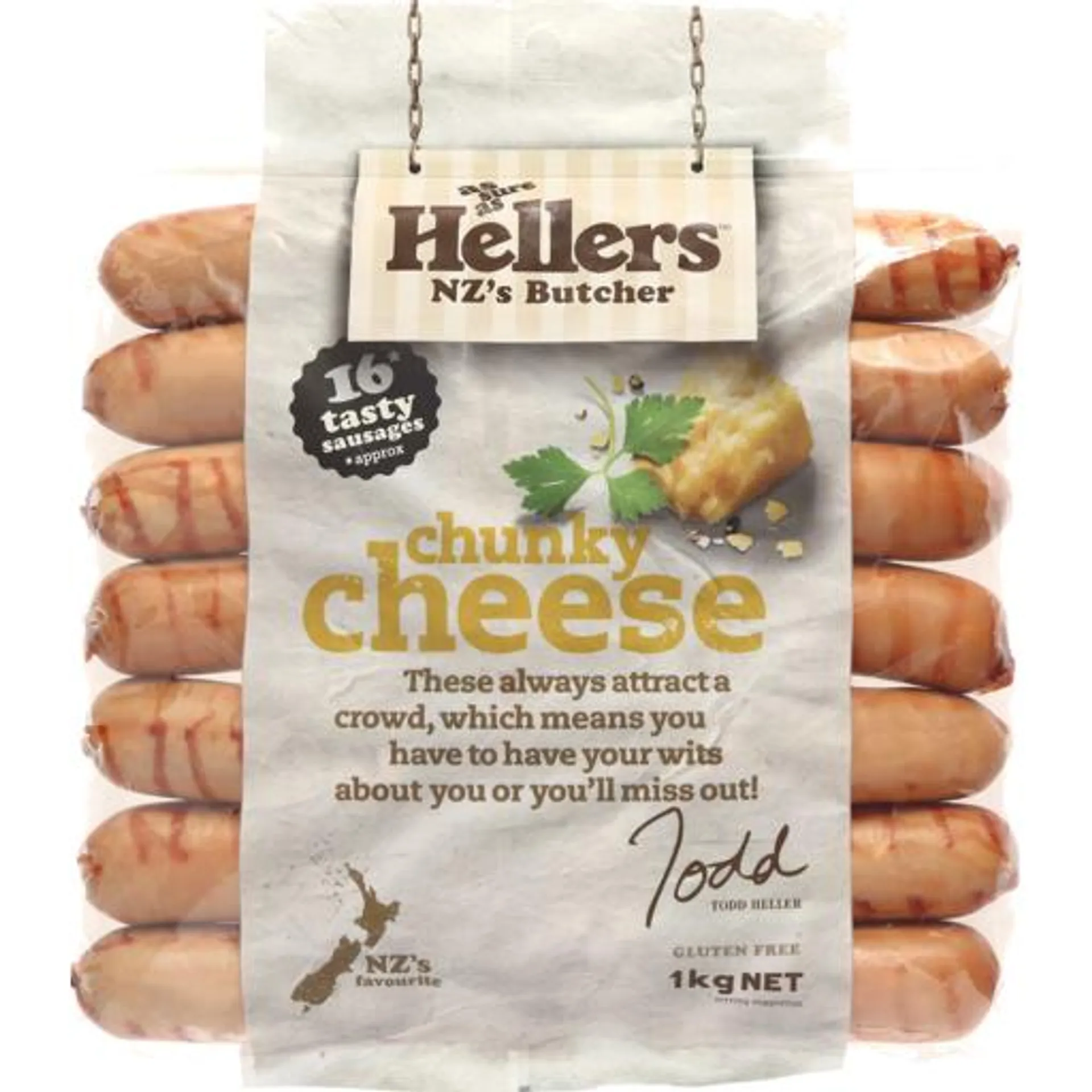 Hellers Sausages BBQ Cheese 1kg