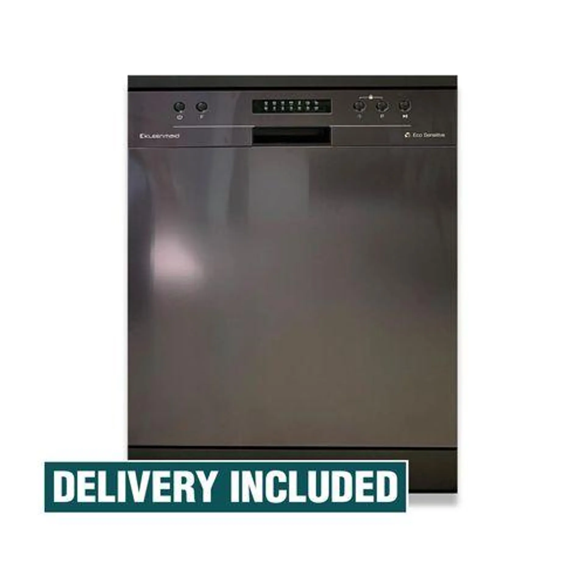 Kleenmaid Black Stainless Steel Free Standing Or Built Under Dishwasher WELS 4.5 Star 10.5L/W