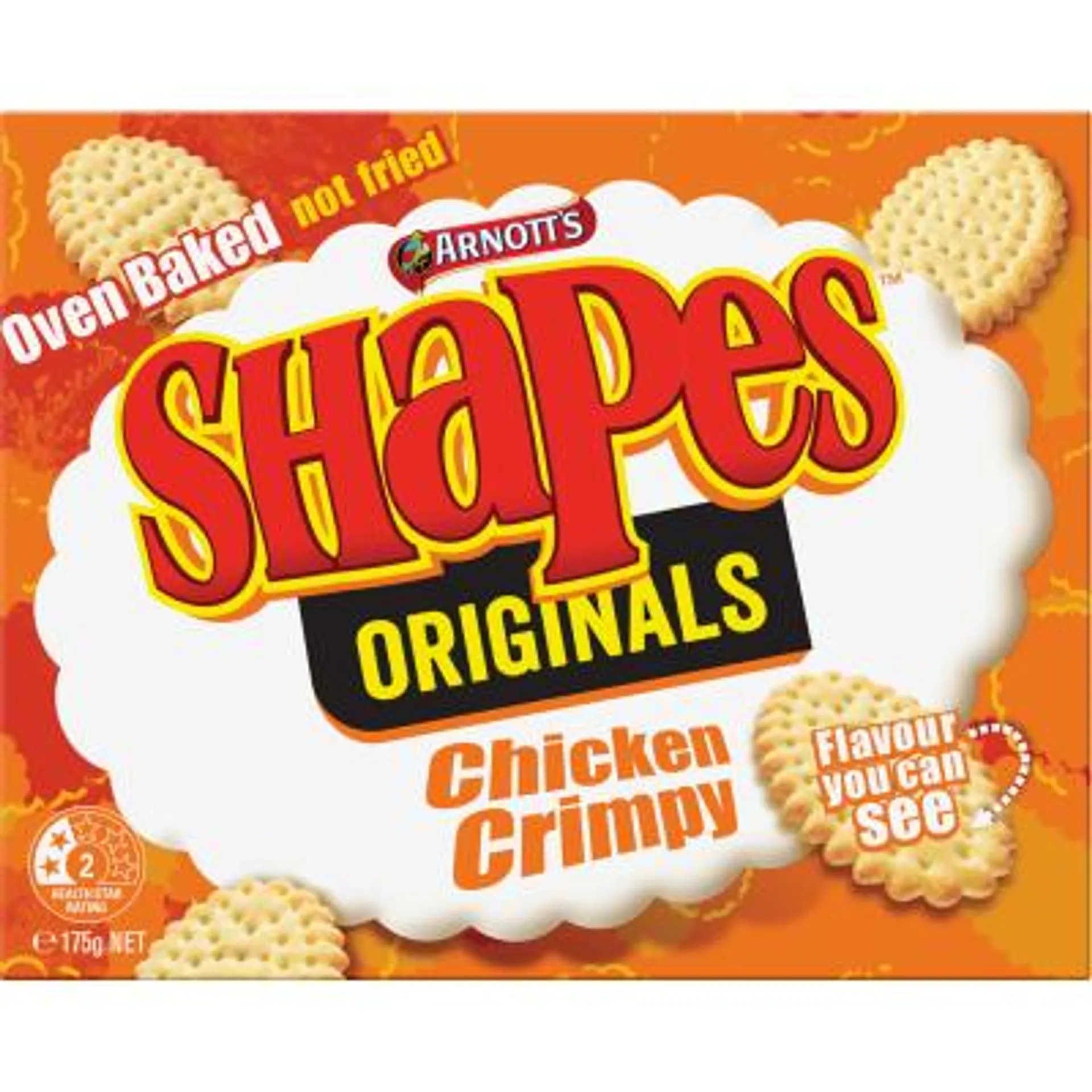 Arnott's Shapes Originals Chicken Crimpy Crackers