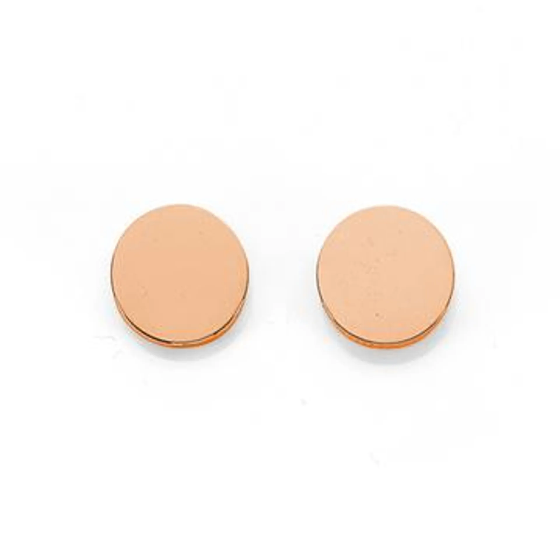 Stainless Steel Rose Tone Disc Studs