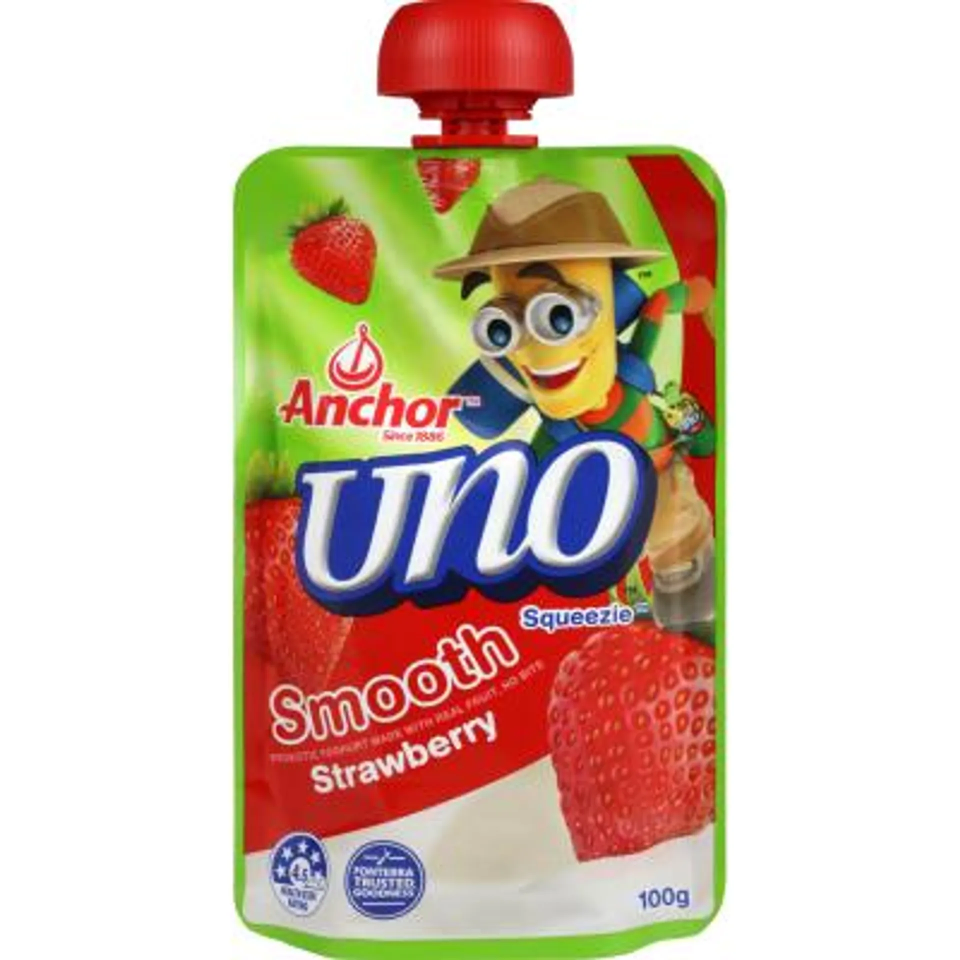 Anchor Uno Squeezie Smooth Strawberry Yoghurt