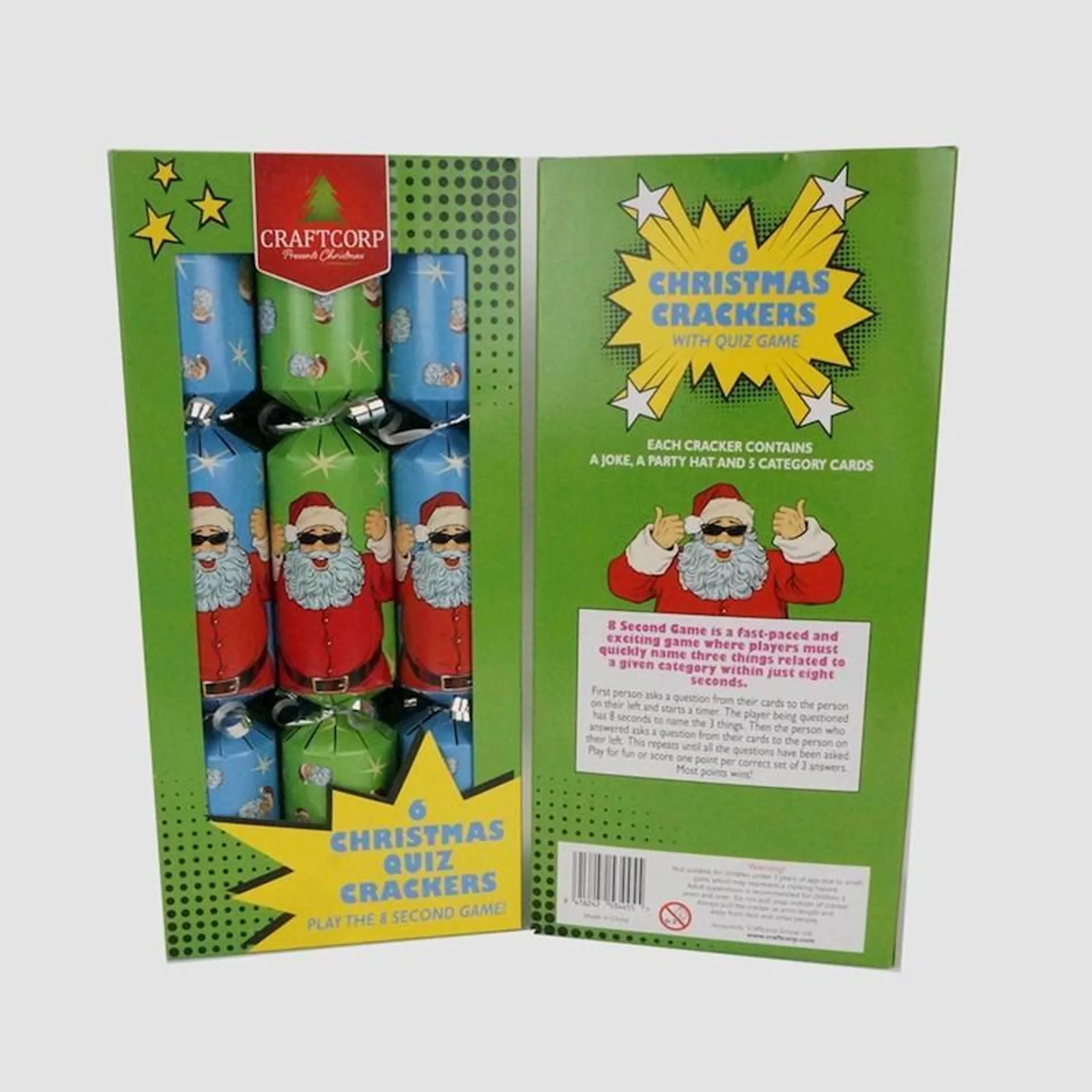 Pop Art Trivia Christmas Cracker 6 Pack