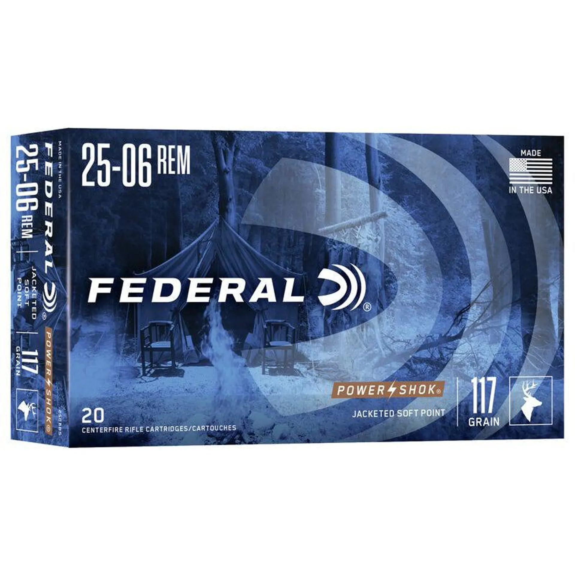 Federal Power-Shok 25-06REM 117gr JSP (20)