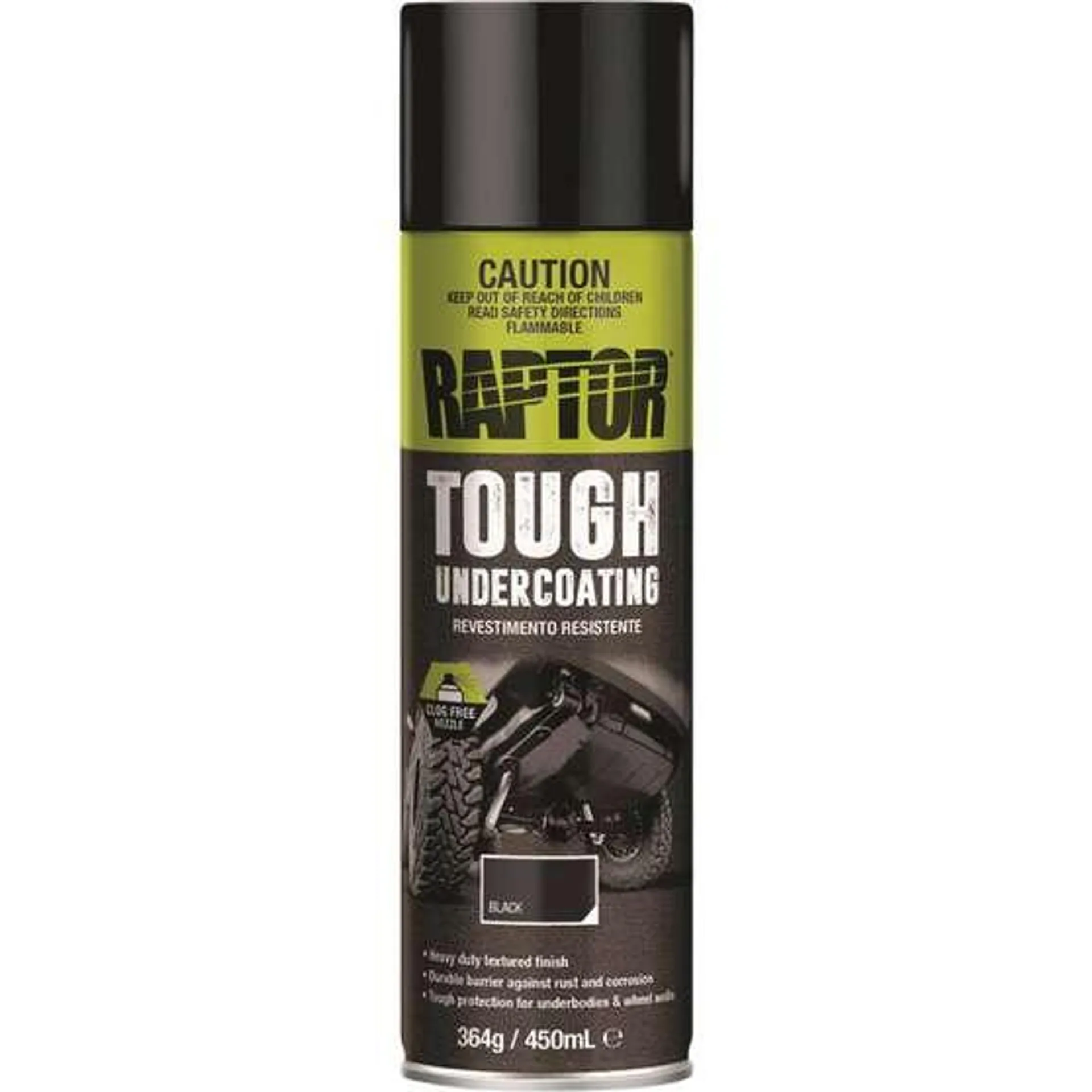 Raptor Tough Underbody Coating, Black - 450mL