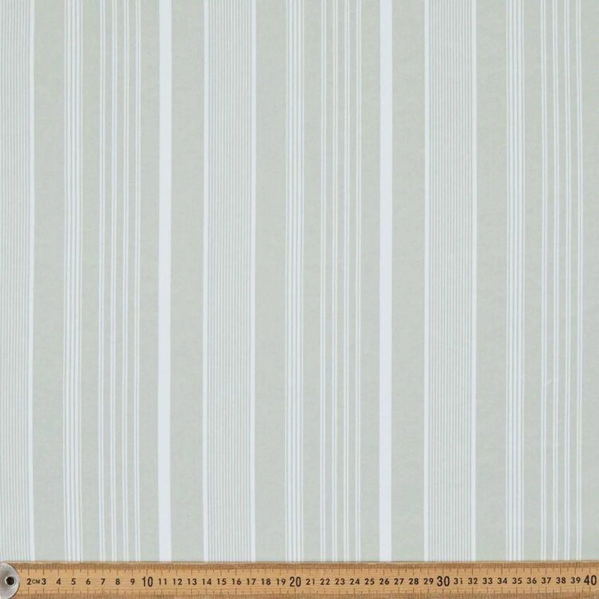 Irregular Stripe 120 cm Thermal Curtain Fabric Sage 120 cm