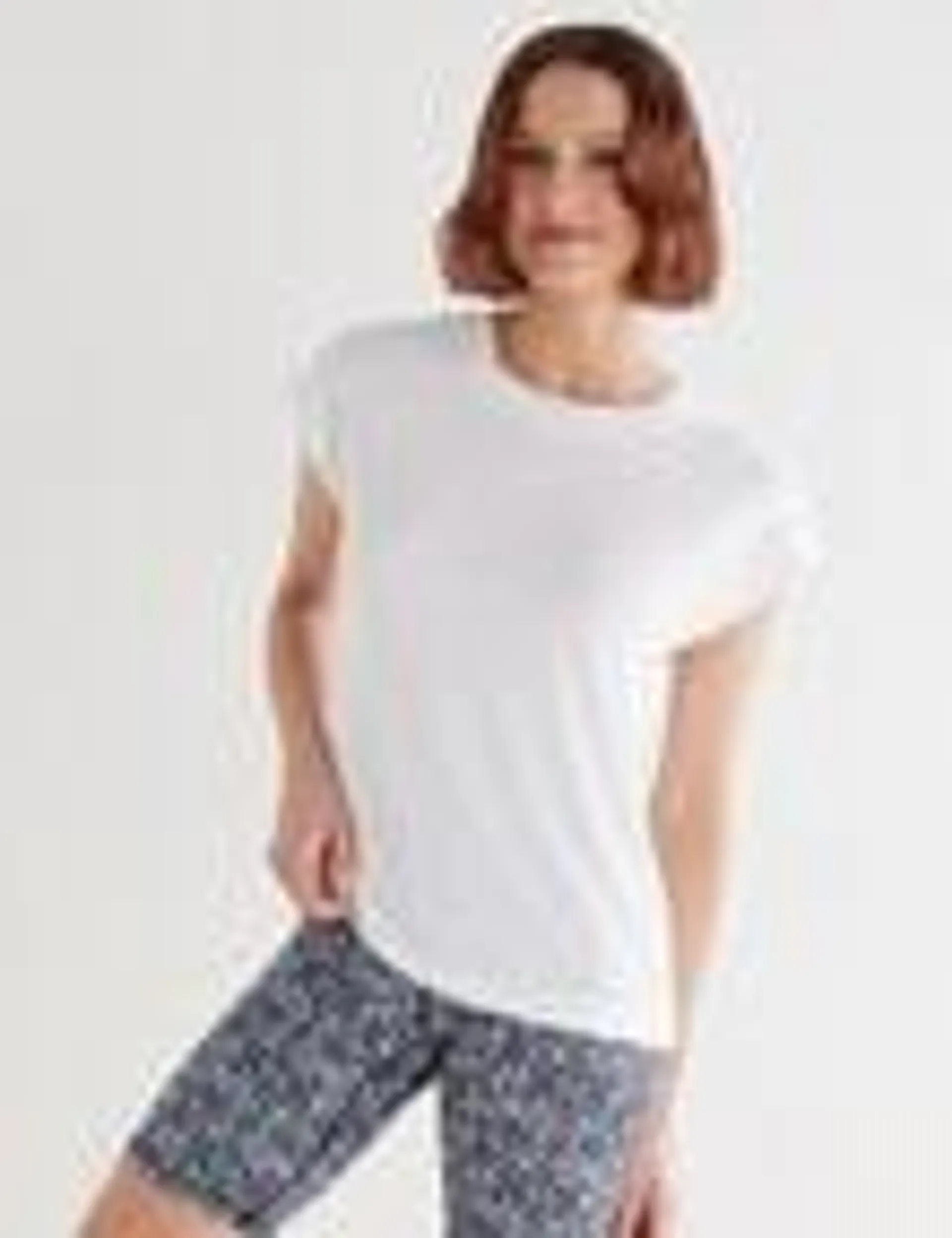 Superfit Extended Sleeve Modal Tee, White