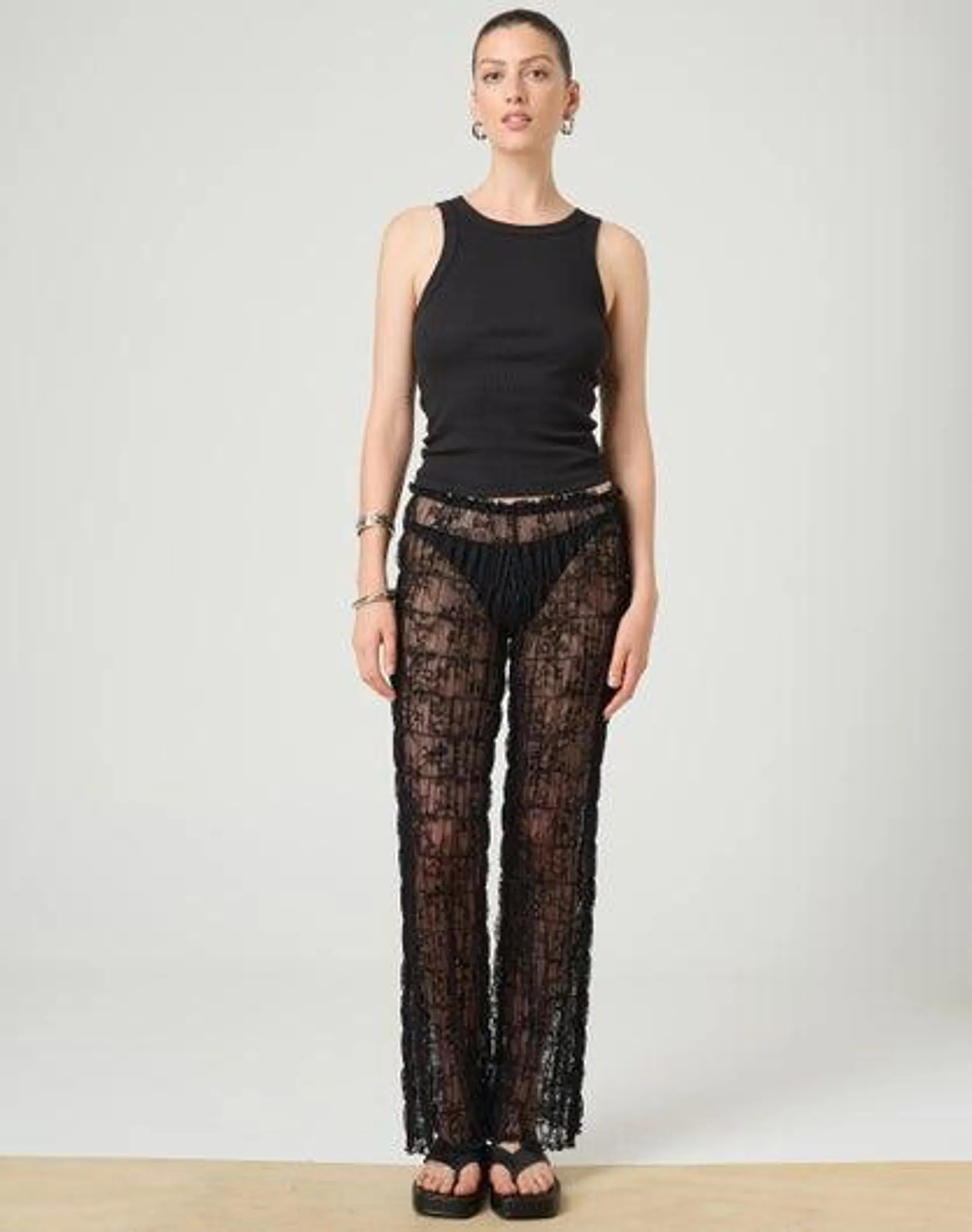 Lace Ruched Pant