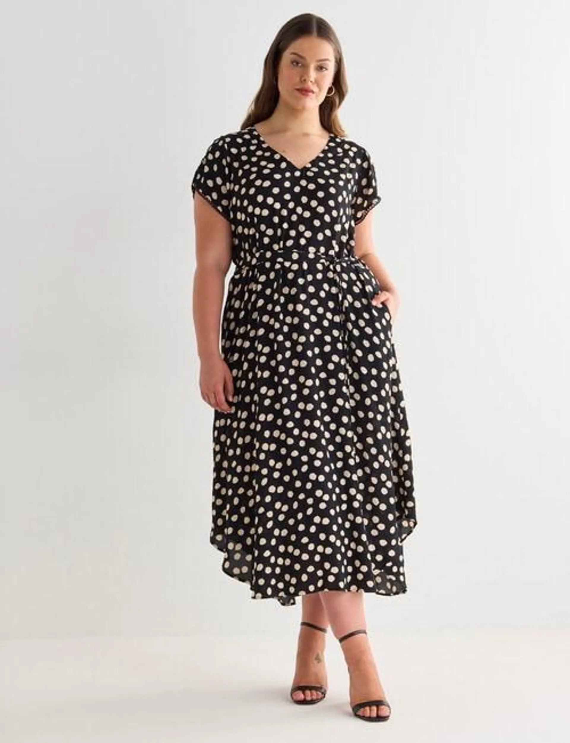 Studio Curve Floaty Dress, Smudge Spot