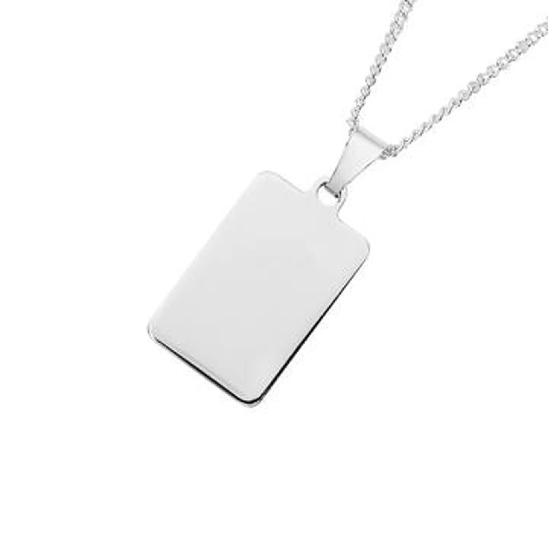 Sterling Silver Dog-Tag Pendant