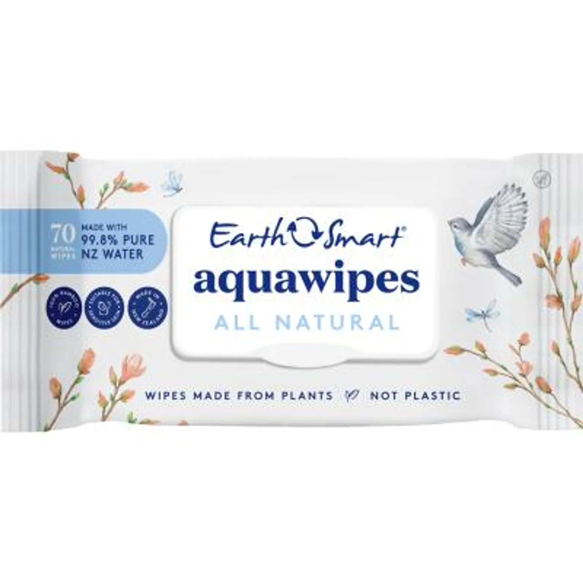 Earthsmart Aquawipes 99.8% Water Wipes