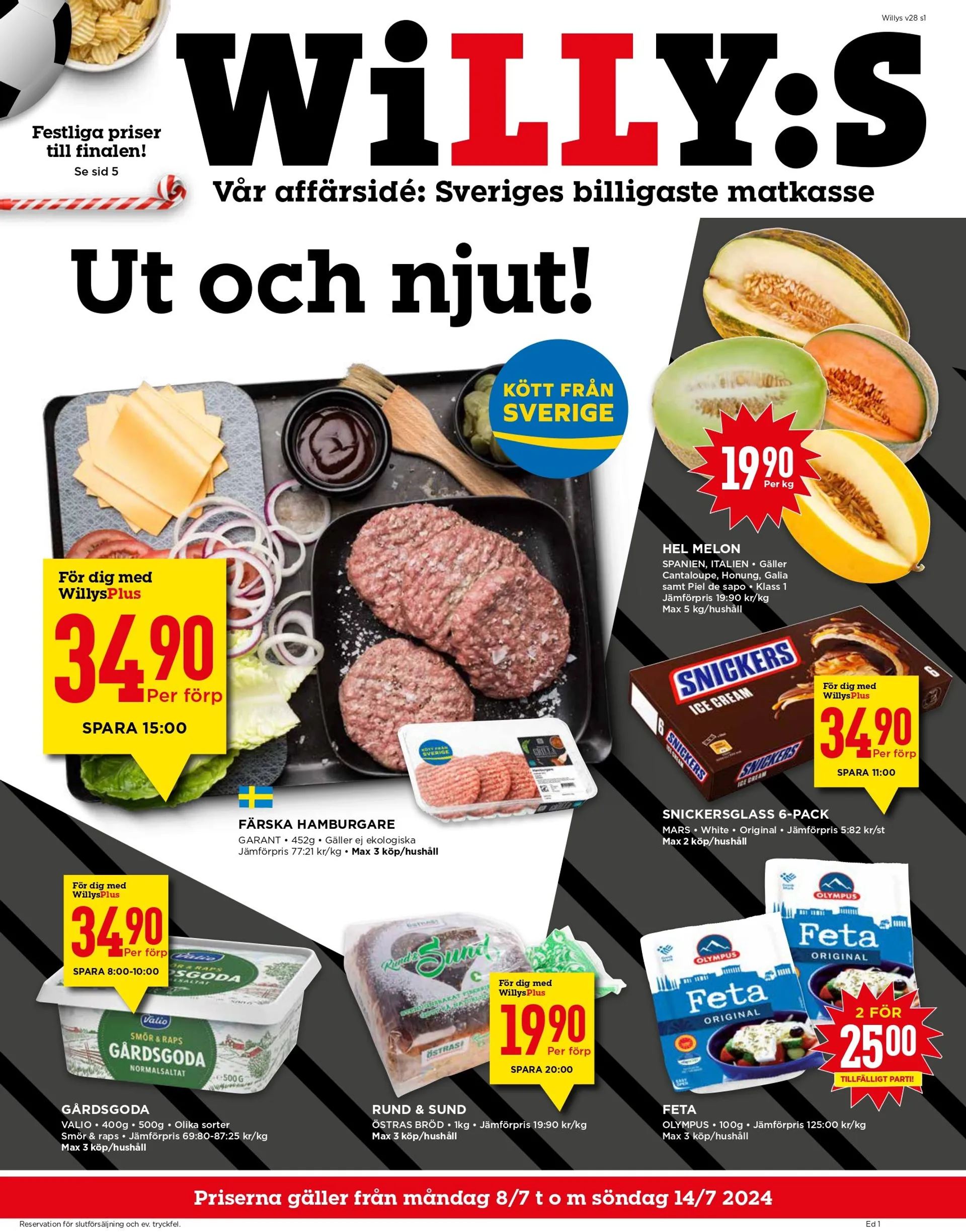 WILLYSS SPECIALERBJUDANDEN från 8 juli till 14 juli 2024 - Reklamblad sidor 1