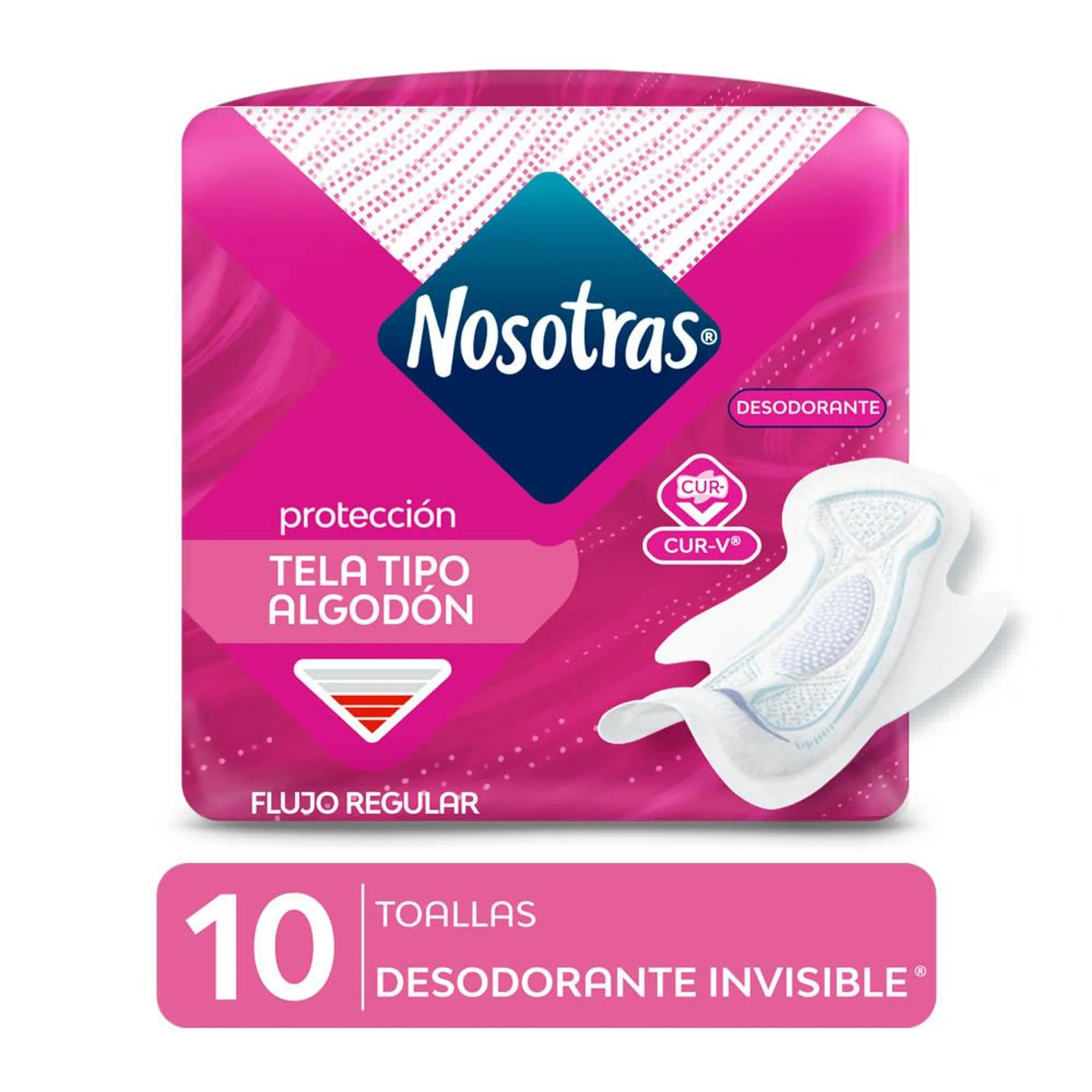 Nosotras Desodorante Invisible Toallas Higiénicas x 10 Unidades