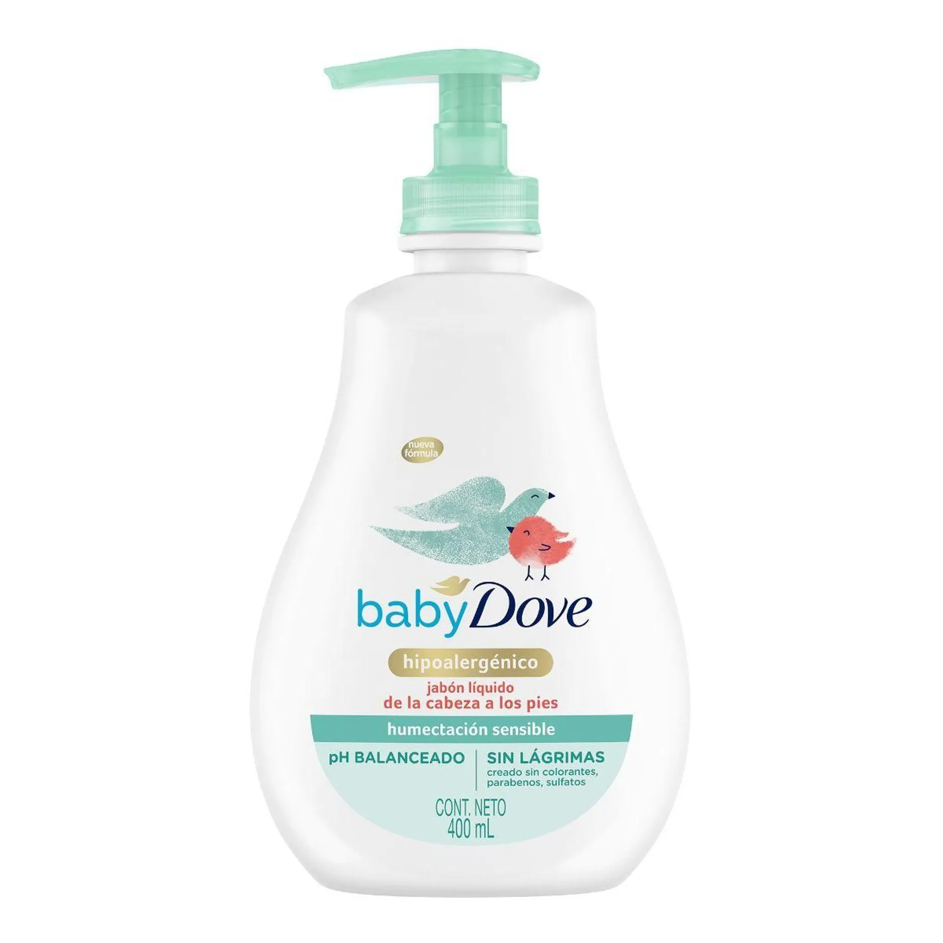 Dove Baby Jabón Líquido Humectante - Frasco 400 Ml