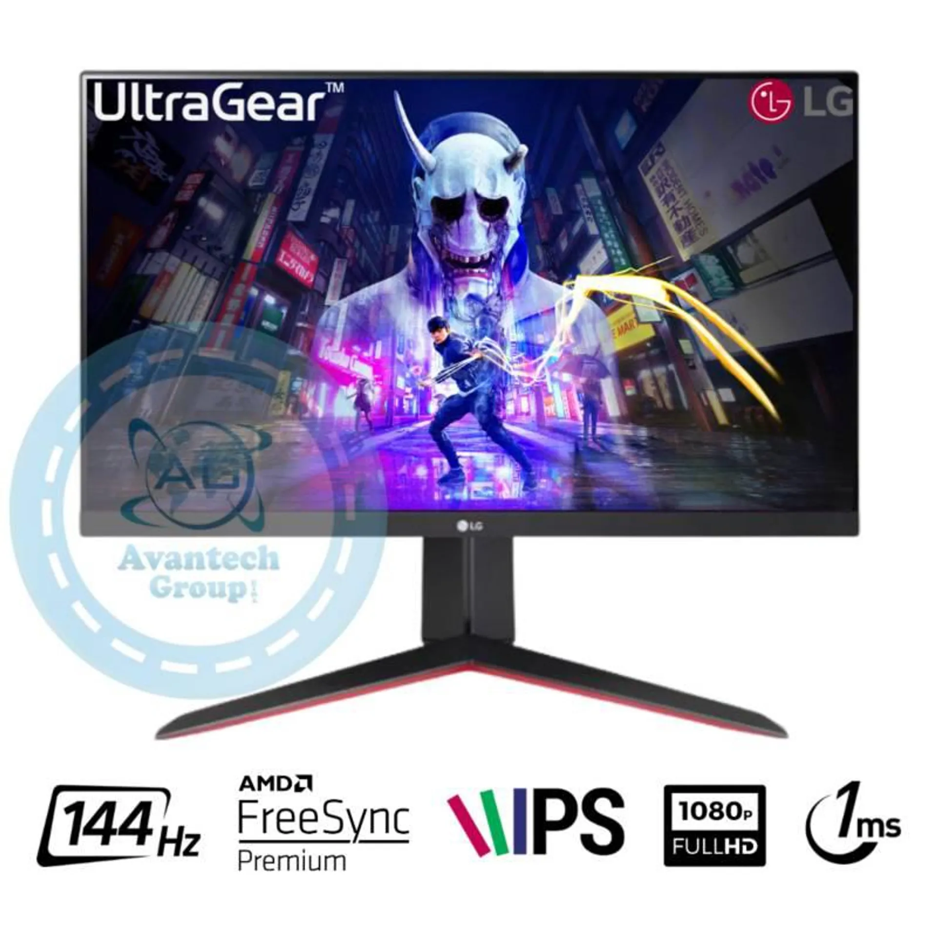 Monitor LG UltraGear 24GN65R-B 23.8 , Full HD, IPS, 144 Hz, 1 ms PIVOT