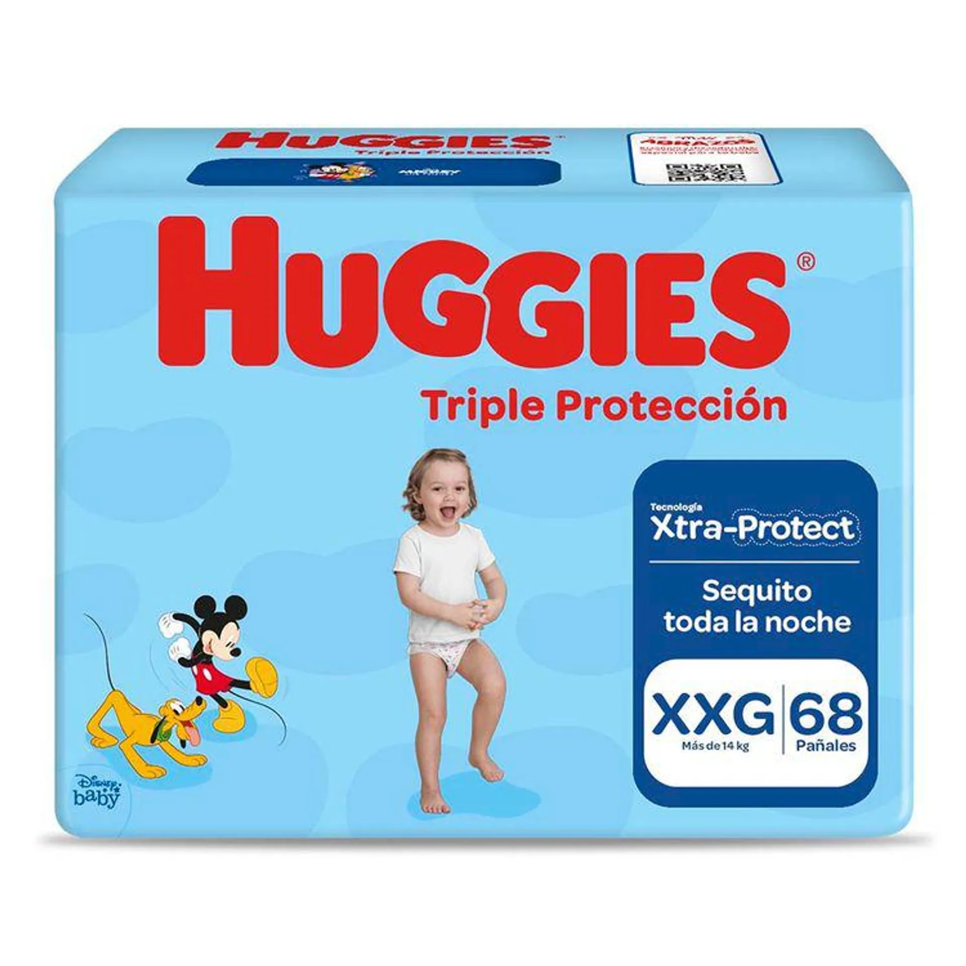 Pañales para Bebé Huggies Triple Protección Talla XXG 68un