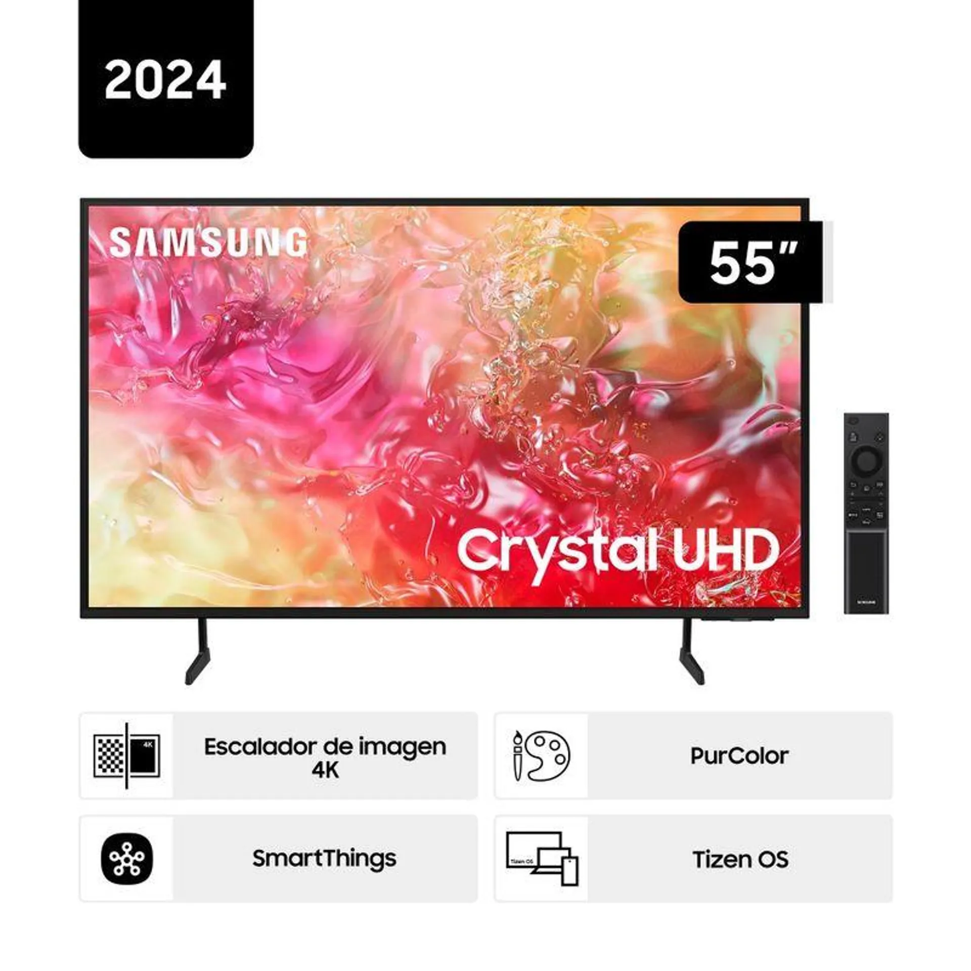 Smart TV 55 Samsung Crystal UHD DU7000 4K Tizen OS (2024)