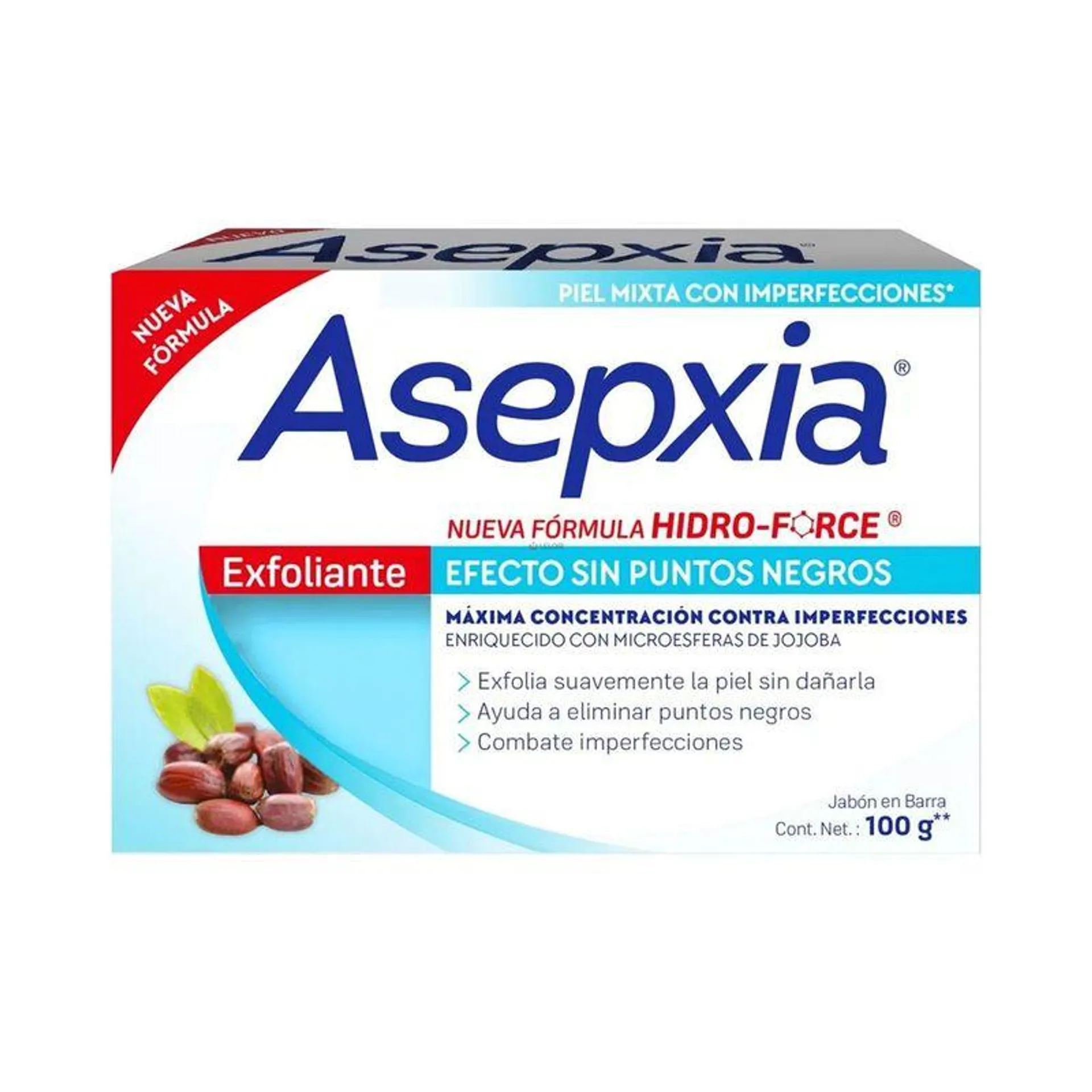 Asepxia Exfoliante Efecto sin Puntos Negros Jabón en Barra