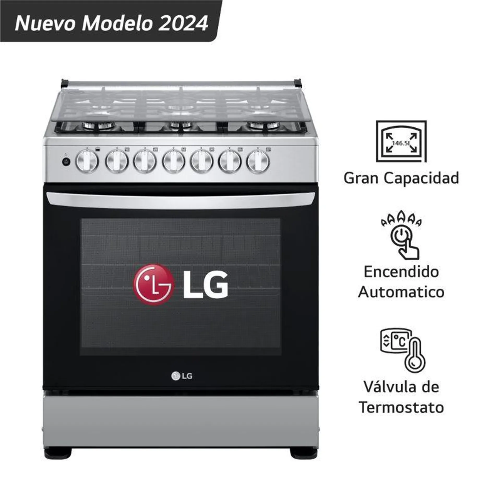 Cocina a Gas LG LRGZ5253S 6 Quemadores