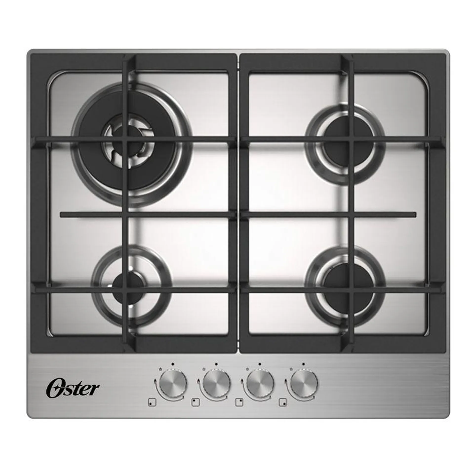 Oster - Encimera a Gas OS-GC6004BSS 4 Quemadores | Inox