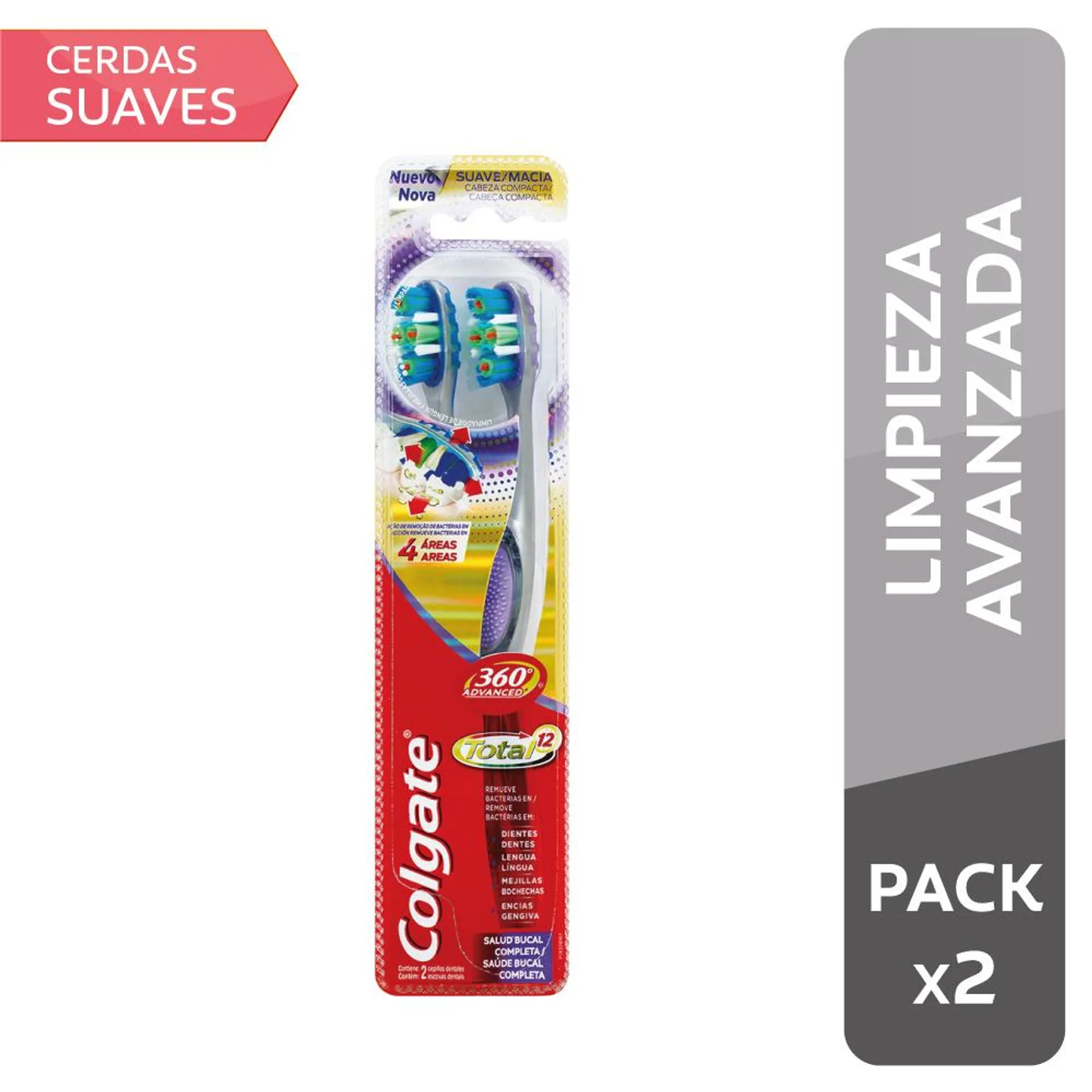 Colgate Cepillo 360° Advanced x 2 Unidades