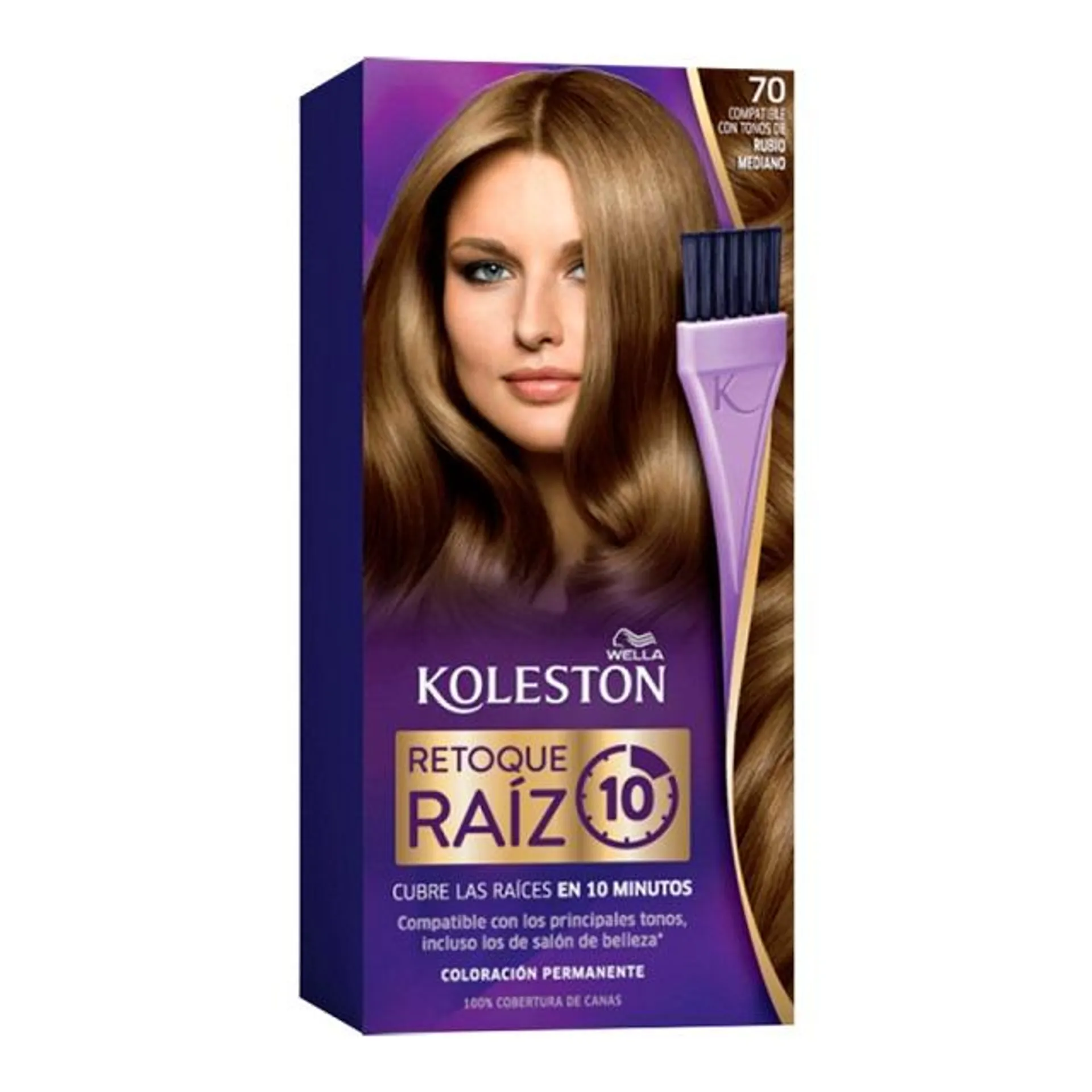 Tinte para Cabello Koleston Retoque Raíz Rubio Mediano # 70 - Kit 1 UN