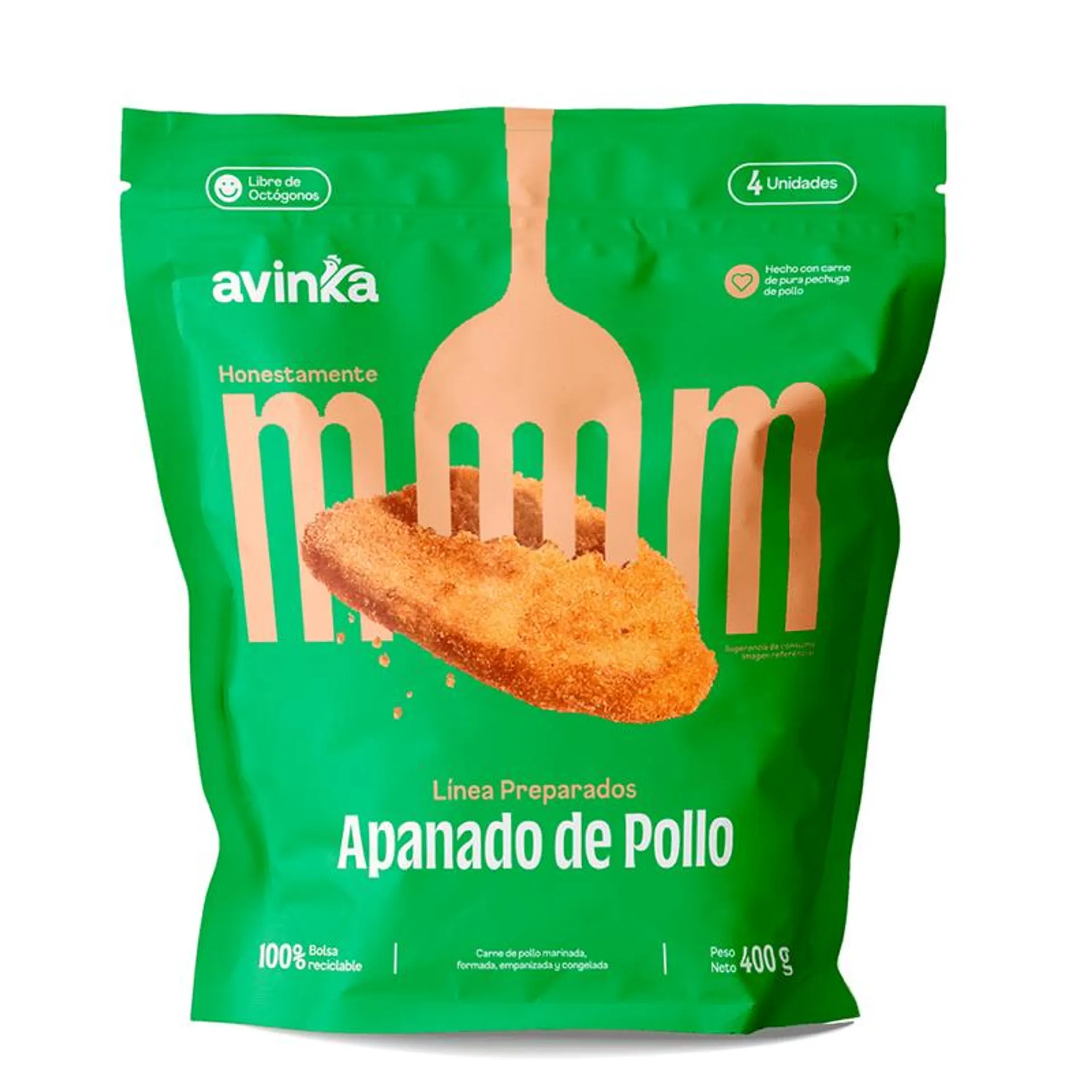 Apanado de pollo x 4 unidades x 400 gr.