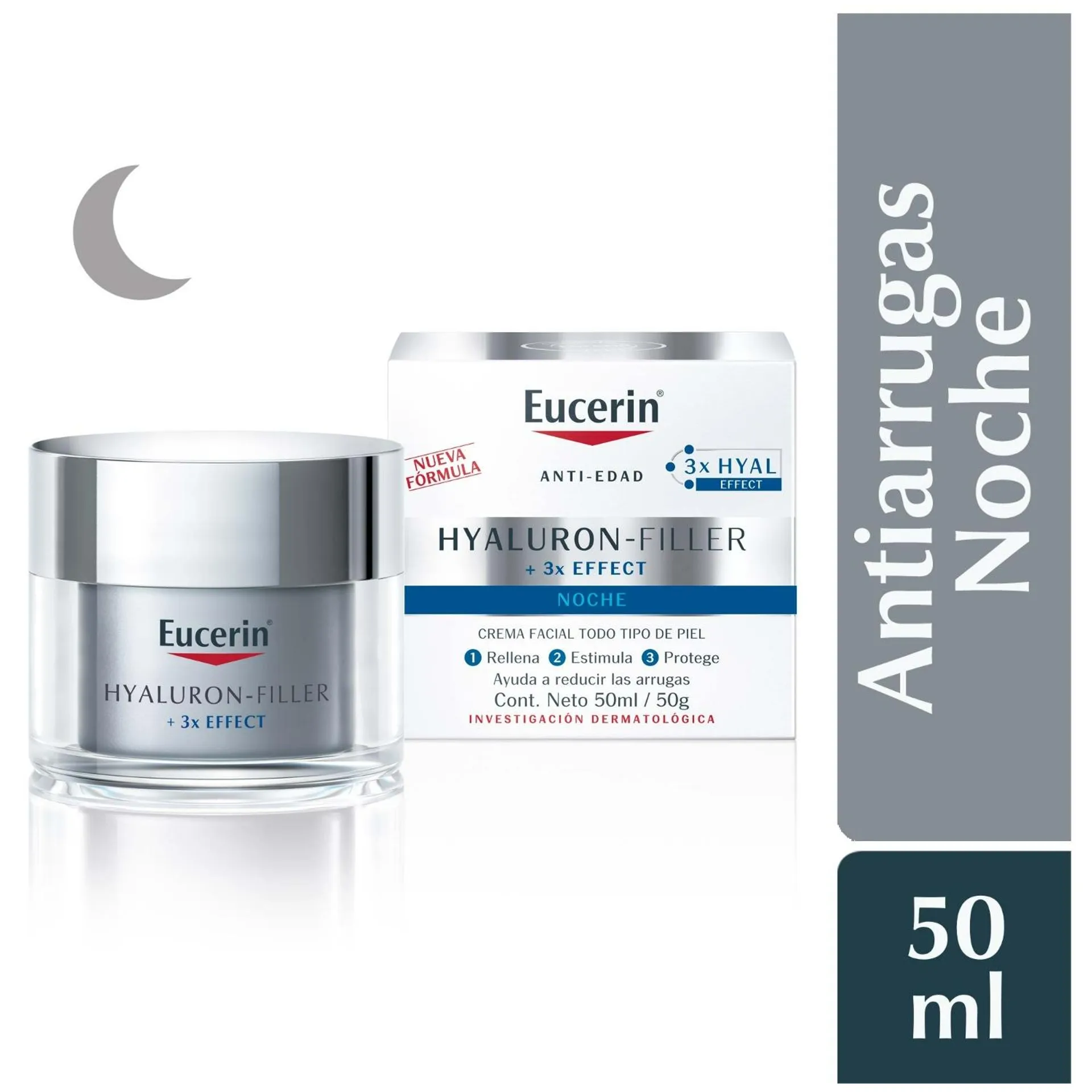 Eucerin Hyaluron Filler 3x Effect Crema Facial Noche x 50 ml