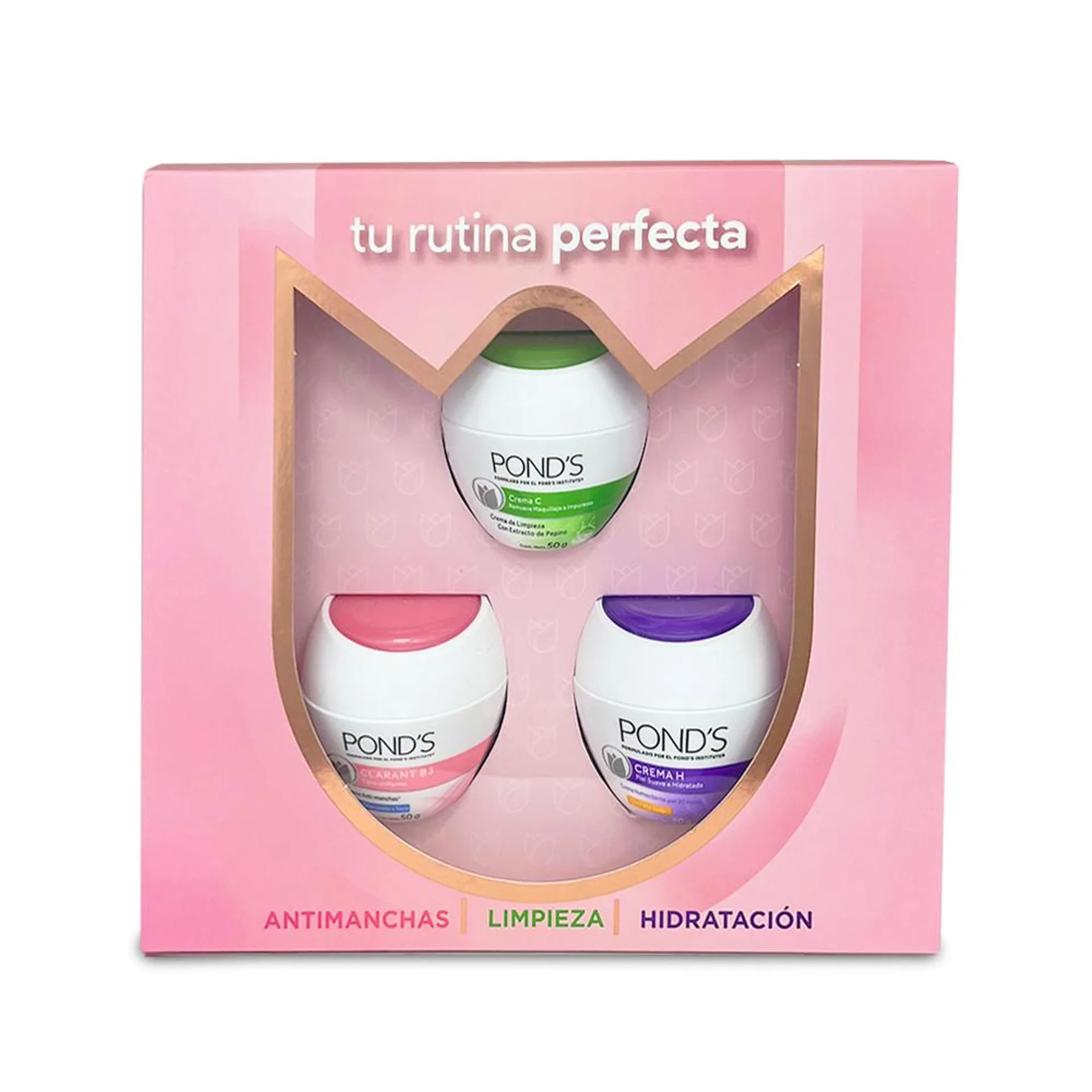 Pack Pond's Rutina Perfecta Crema C (50 g) + Clarant B3 (50 g) + Crema H (50 g)