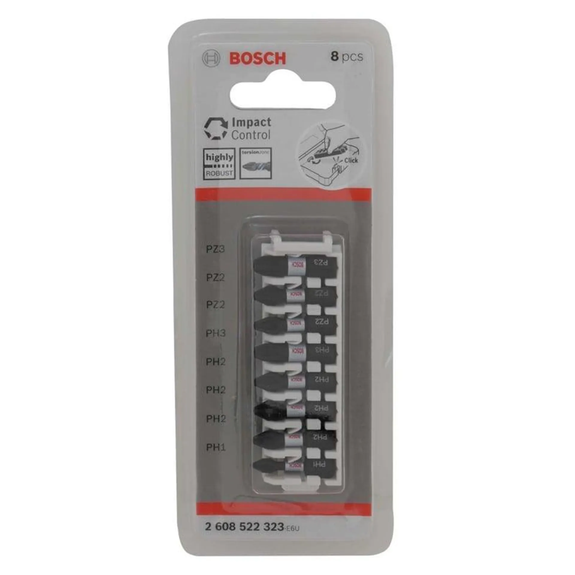 Punta de Impacto Control Acero 5 mm 8 Pzs Bosch