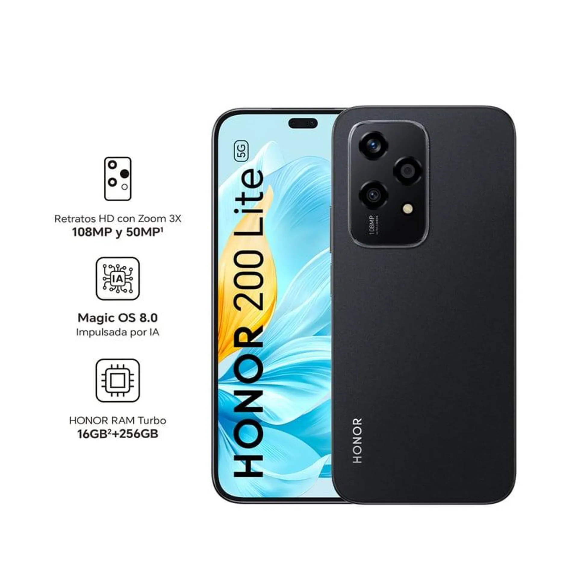 HONOR 200 Lite 8GB+256GB negro