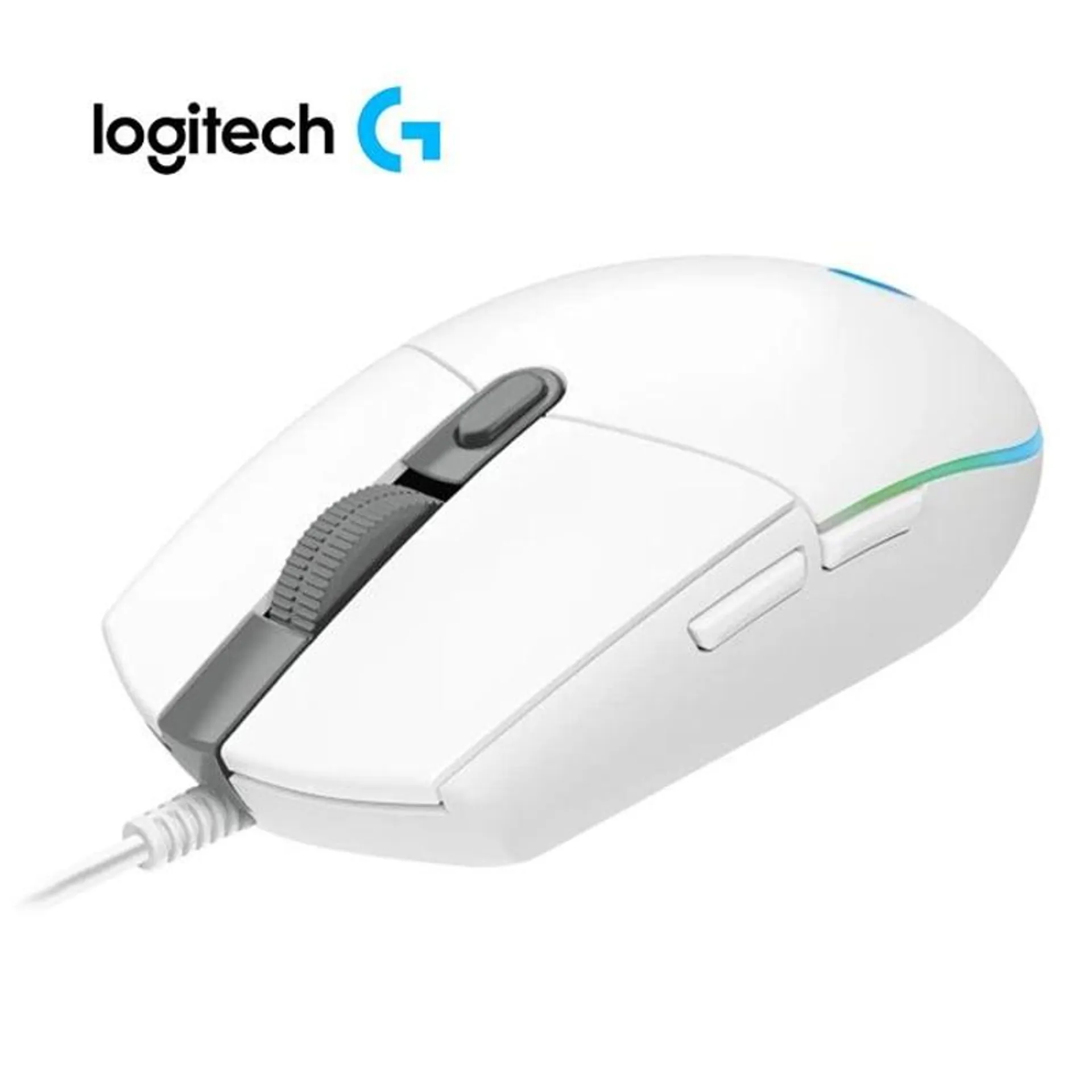 Mouse Logitec G203 Optico Lightsync 8000 dpi RGB USB White