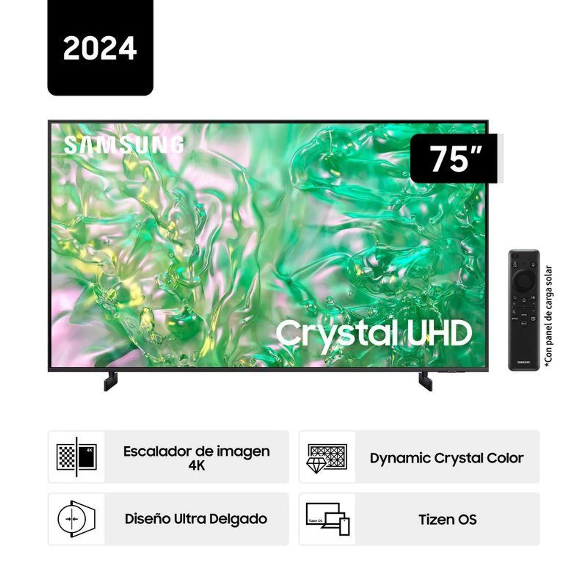 Smart TV 75 Samsung Crystal UHD DU8000 4K Tizen OS (2024)