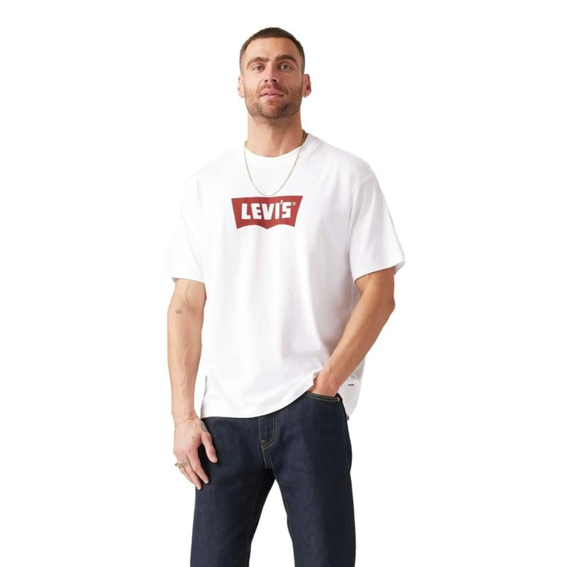 Polo Hombre Vintage Bw Graphic Tee Blanco Levis