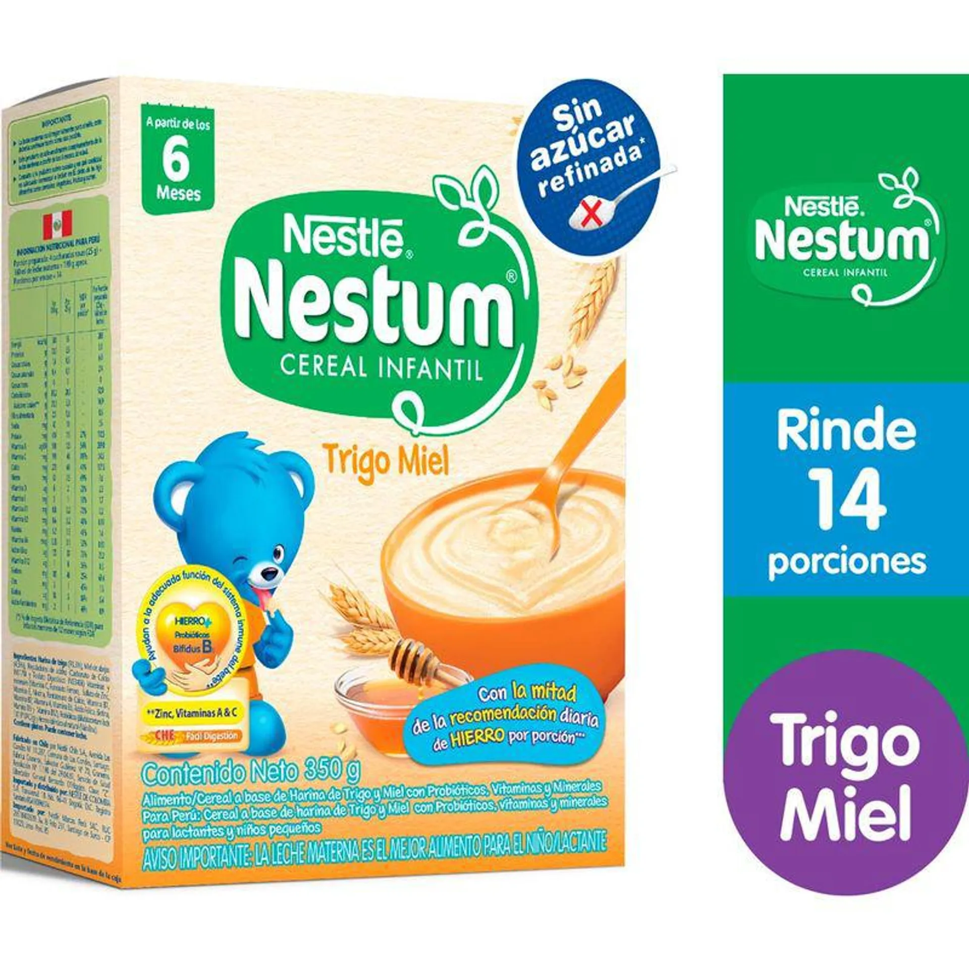 Cereal Infantil en Polvo Nestum Trigo y Miel 350g