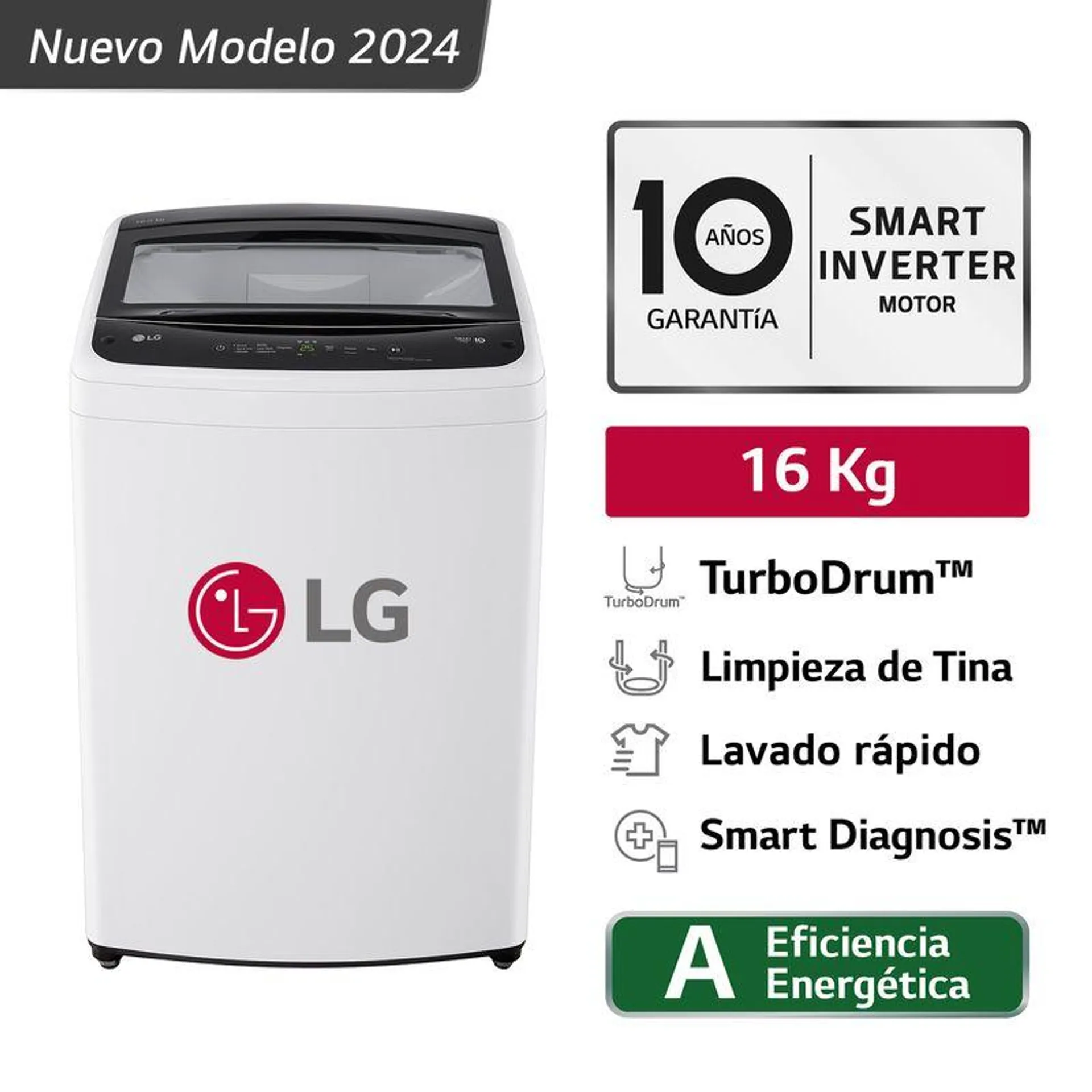 LG LAVADORA WT16WVTB.ABWGLGP 16KG BLANCA