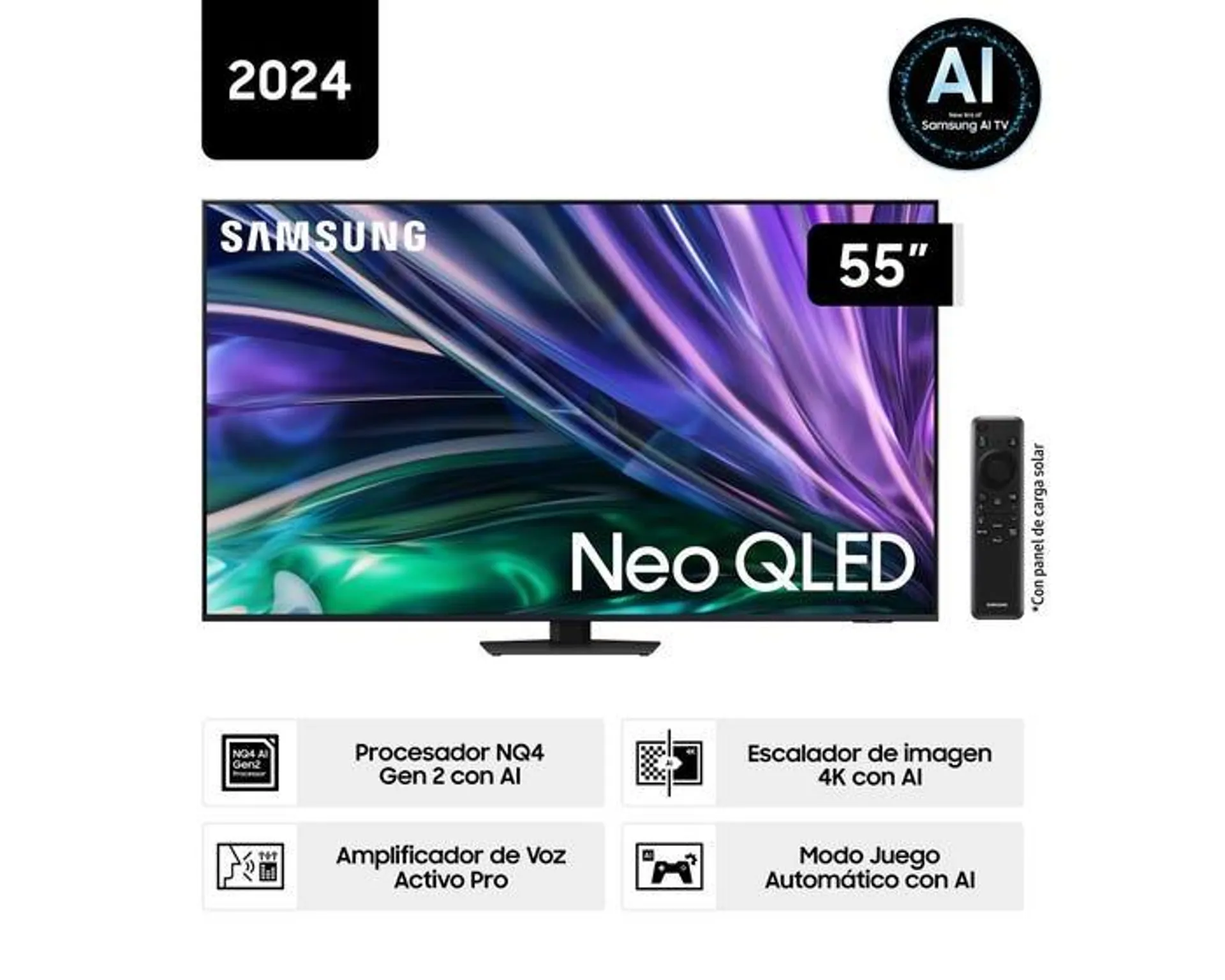 Televisor Samsung Smart TV 55" NeoQLED 4K HDR QN55QN85DBGXPE