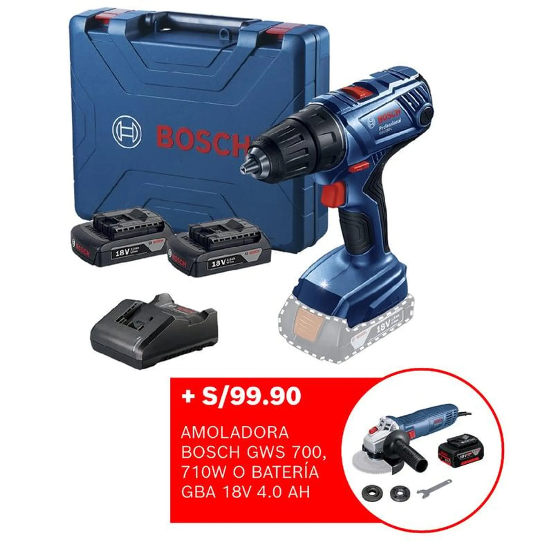 Taladro Atornillador Inalámbrico 18V GSR180 Bosch