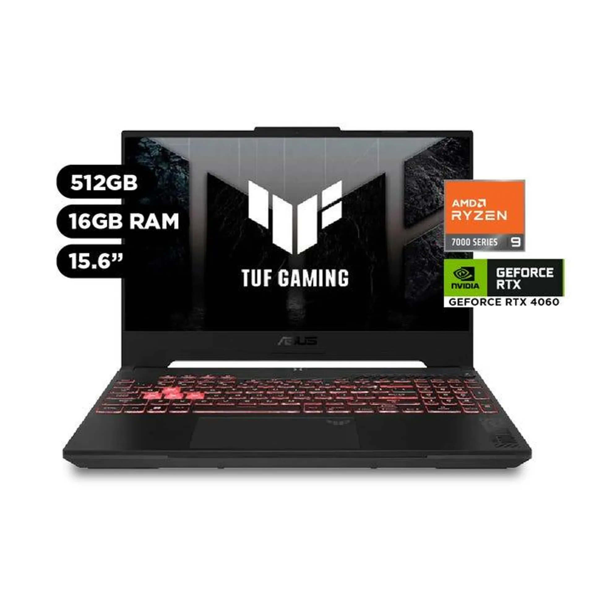 Laptop Gamer Asus TUF A15 15.6" Windows 11 AMD Ryzen 9 7940HS 16GB 512GB NVIDIA RTX4060