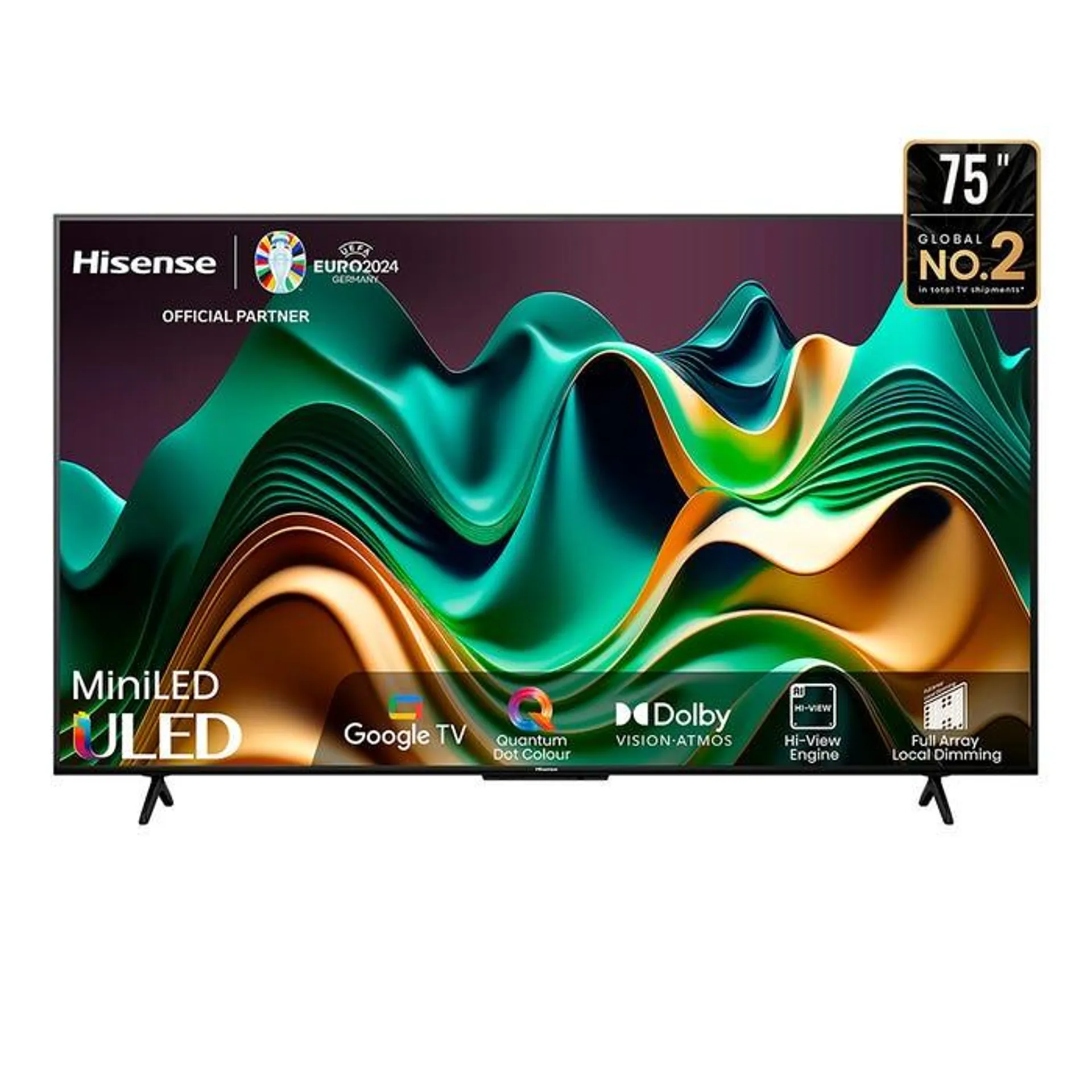 TV Hisense 75" QLED 4K UHD Google TV 75U6N