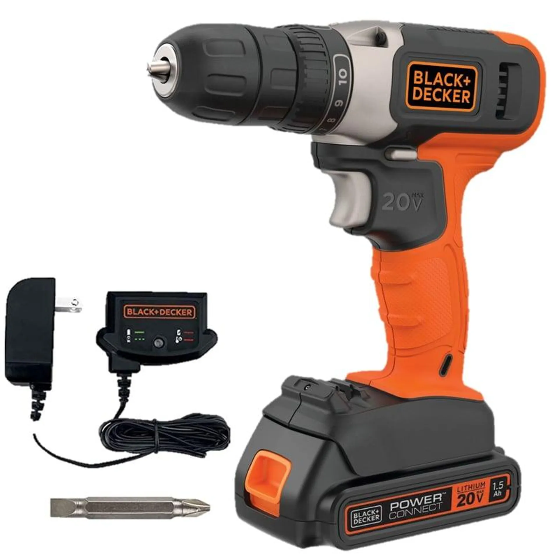 Taladro Atornillador Black & Decker BCD702C1-B2 20V LITIO