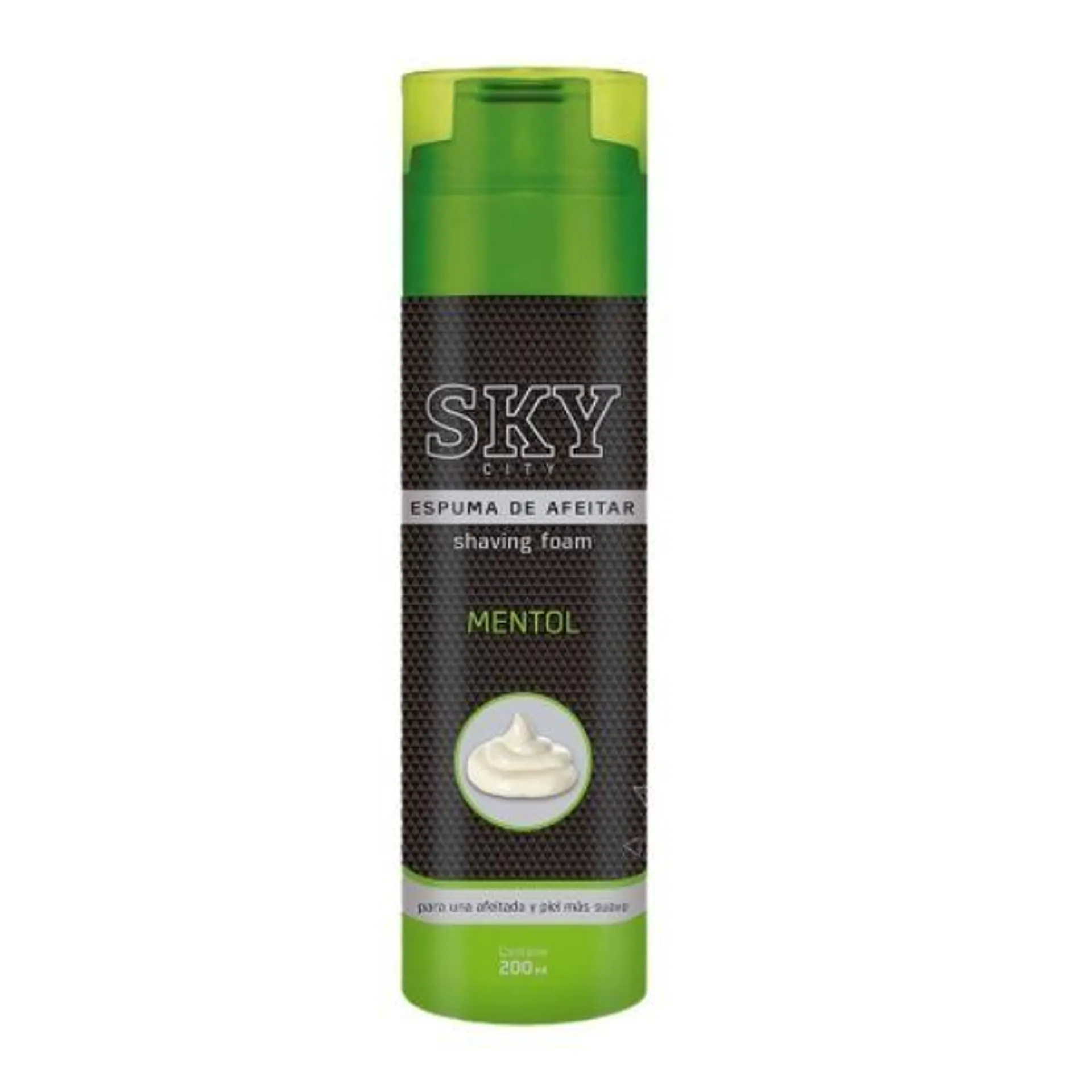 Sky City Espuma de Afeitar Mentol - Frasco 200 Ml