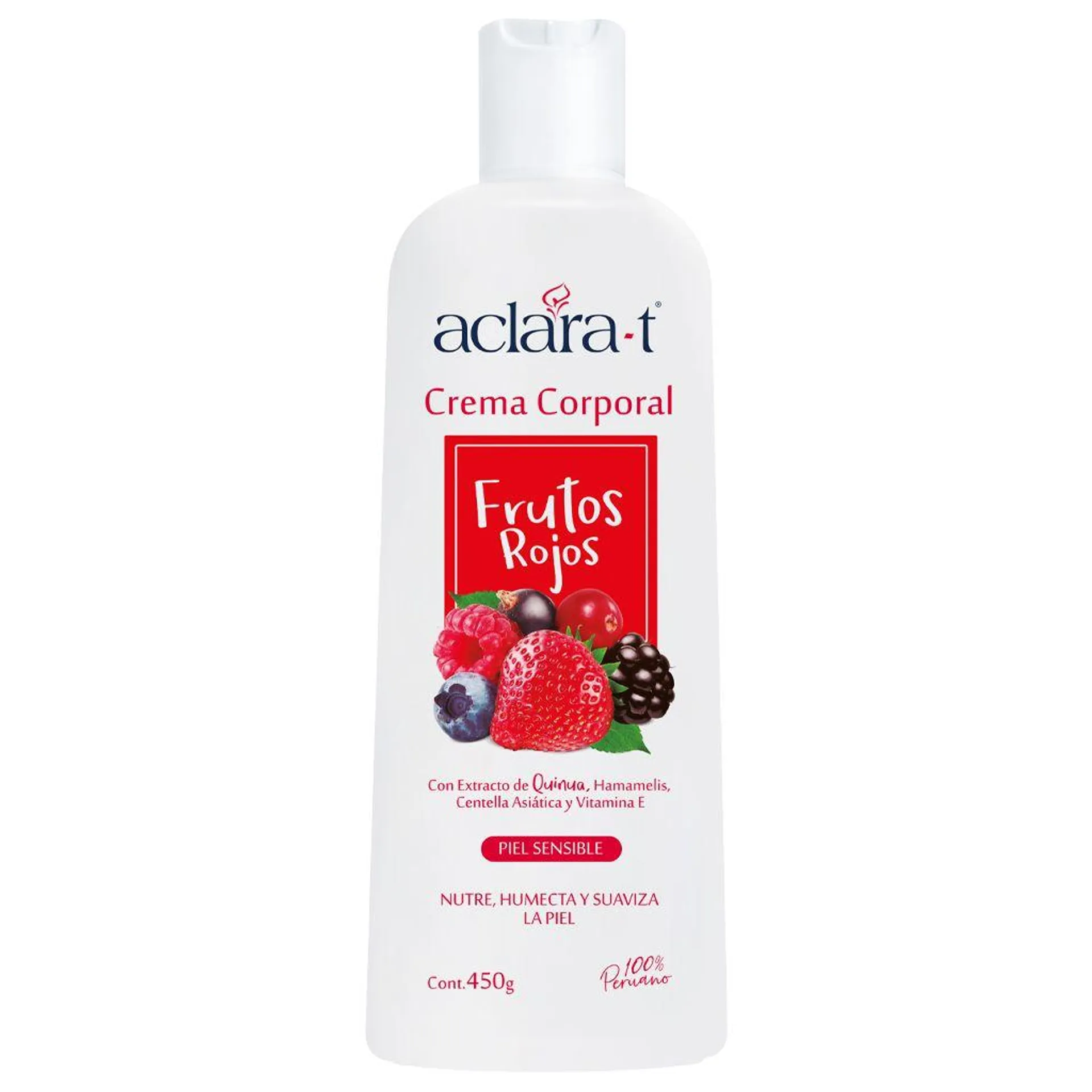 Aclara-T Crema Corporal Frutos Rojos - Frasco 450 G