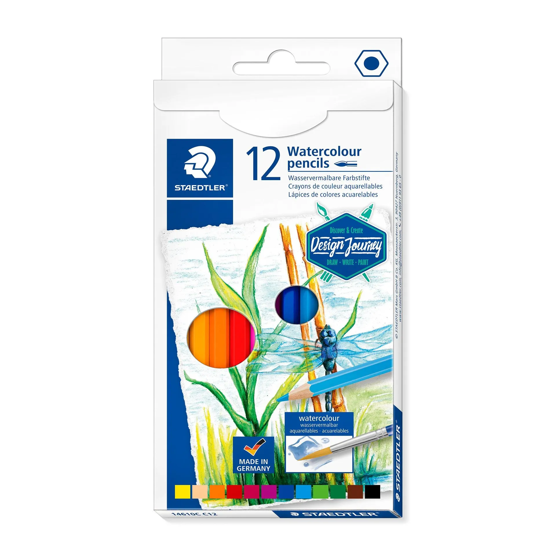 Colores Staedtler Largos Acuarelables Caja X12